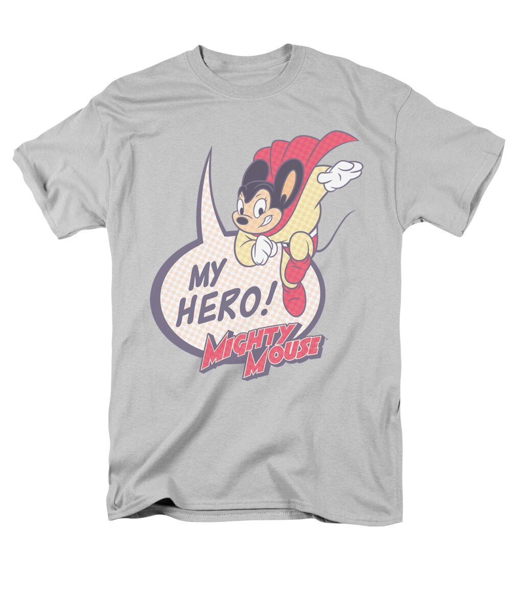 Mighty Mouse Men's T-Shirt (Regular Fit) featuring the digital art Mighty Mouse - My Hero by Brand A