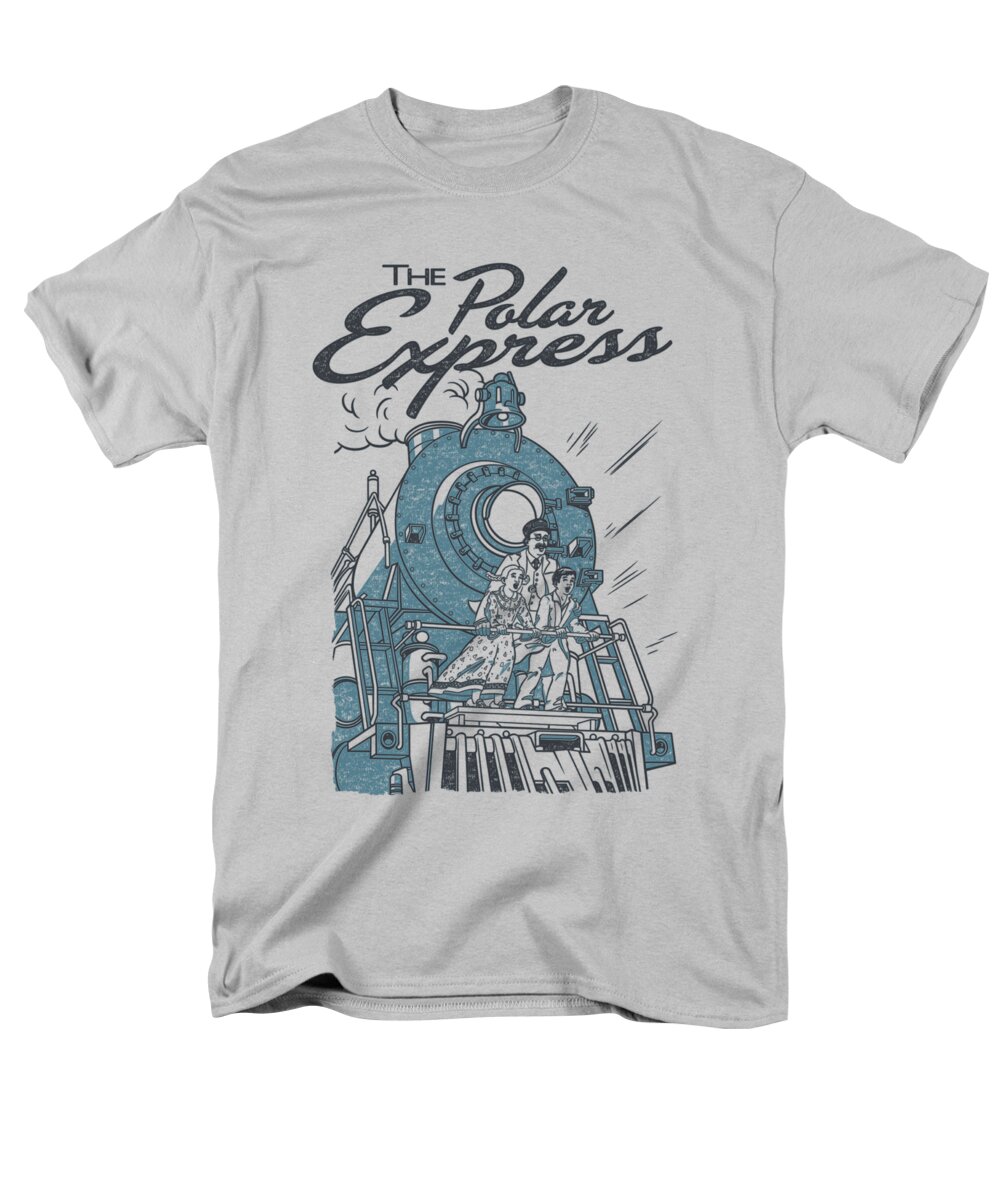 Polar Express Men's T-Shirt (Regular Fit) featuring the digital art Polar Express - Rail Riders by Brand A