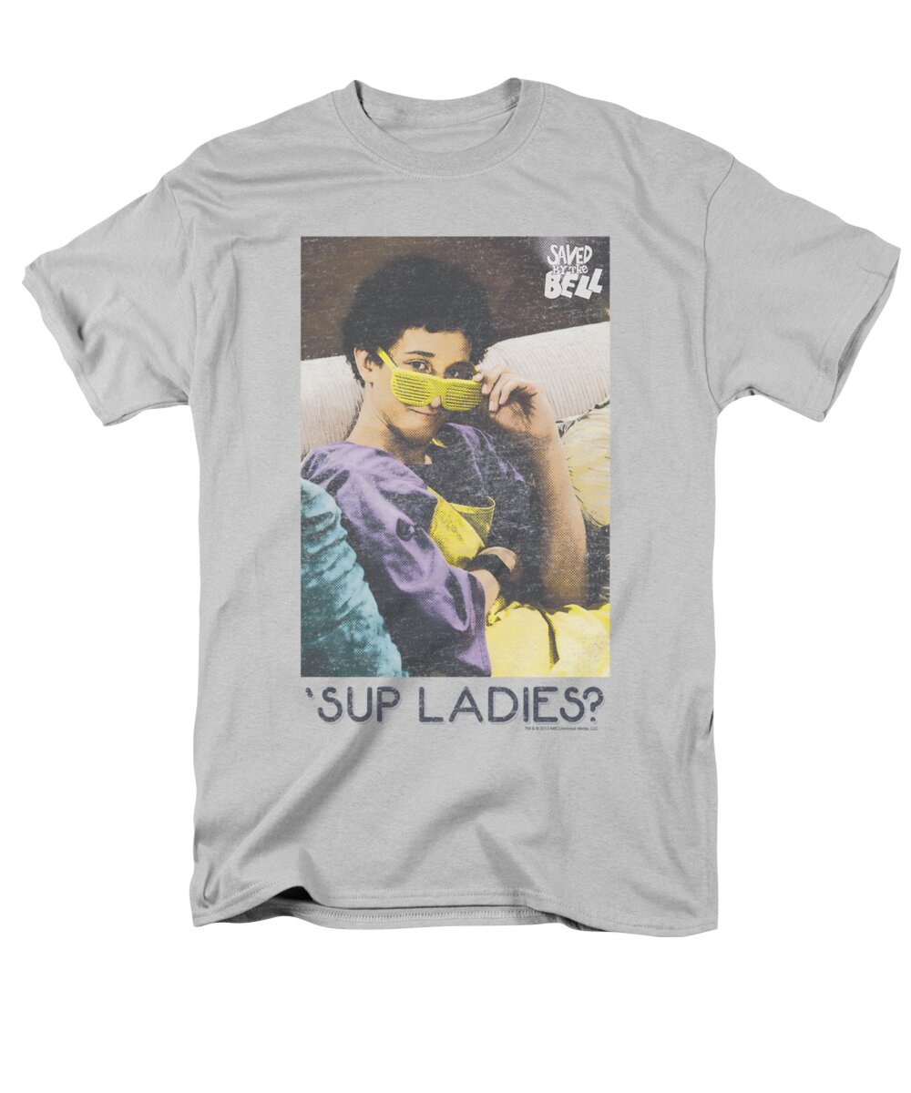  Men's T-Shirt (Regular Fit) featuring the digital art Saved By The Bell - Sup Ladies by Brand A