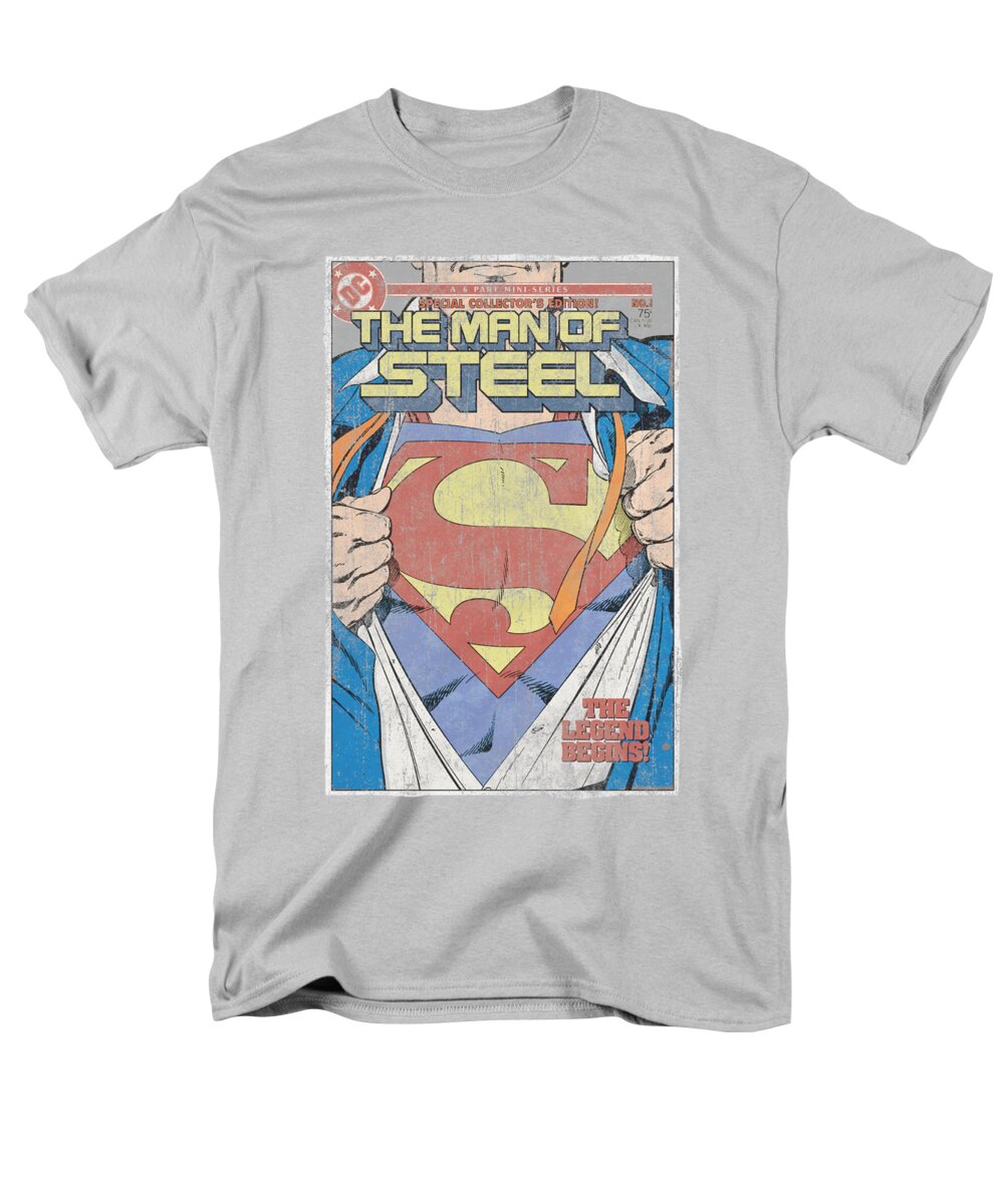 Superman Men's T-Shirt (Regular Fit) featuring the digital art Superman - Mos Cover by Brand A