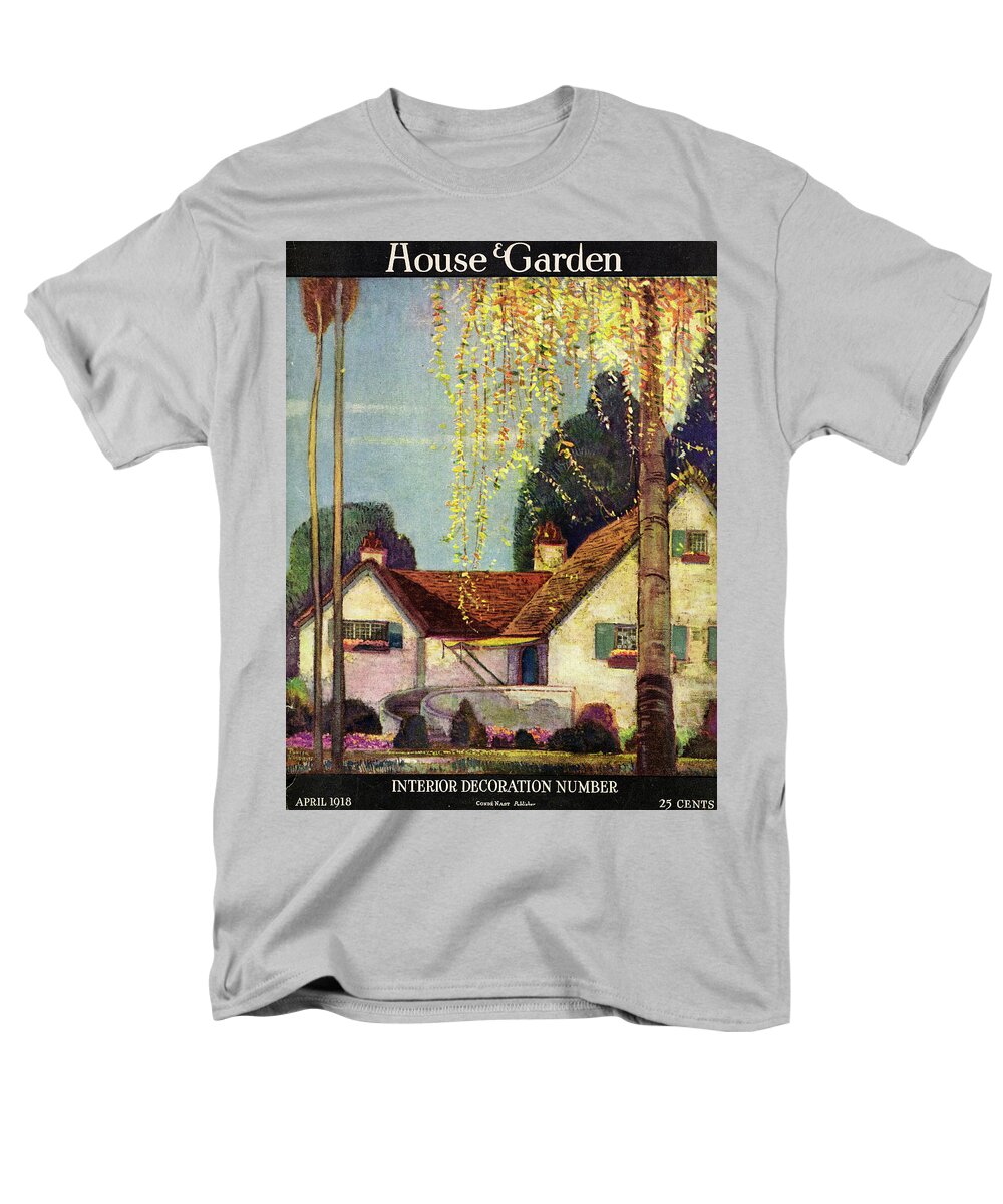 House And Garden Men's T-Shirt (Regular Fit) featuring the photograph House And Garden Interior Decoration Number Cover by Porter Woodruff