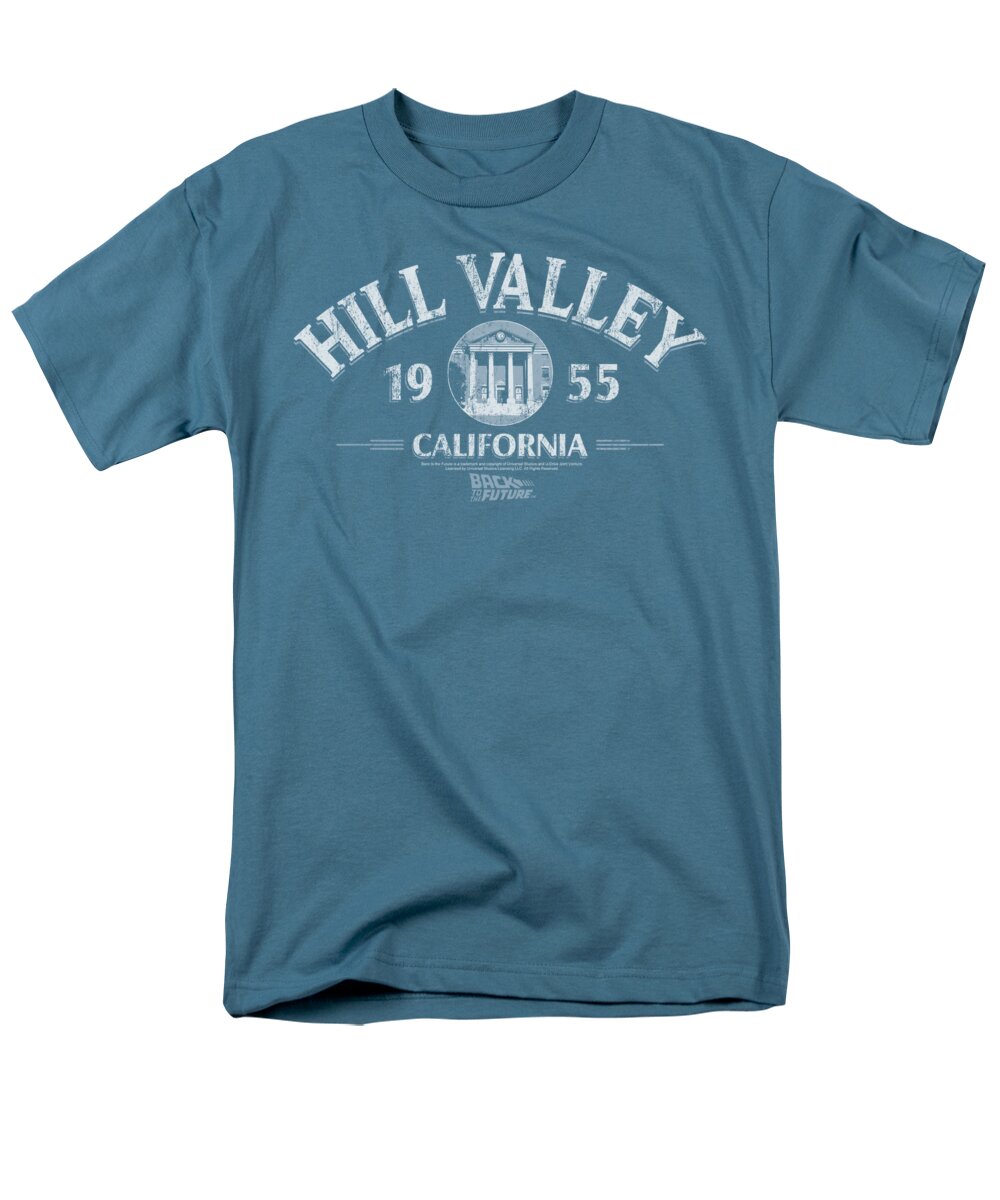 Back To The Future Men's T-Shirt (Regular Fit) featuring the digital art Back To The Future - Hill Valley 1955 by Brand A