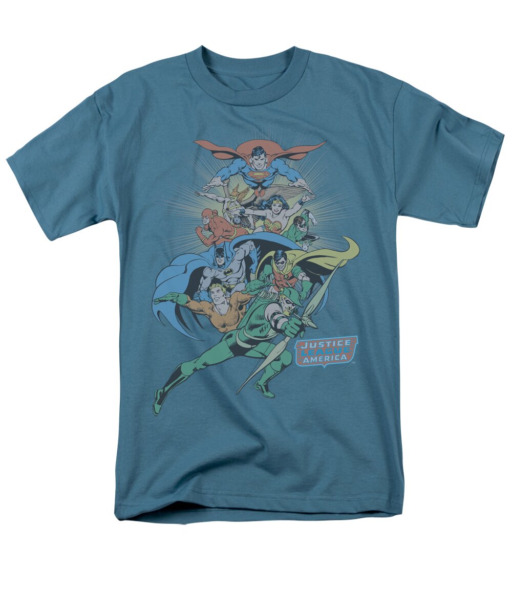 Dc Comics Men's T-Shirt (Regular Fit) featuring the digital art Dc - In League by Brand A