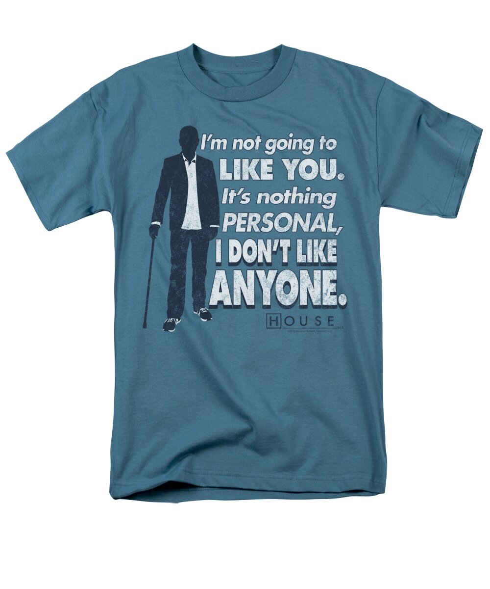 House Men's T-Shirt (Regular Fit) featuring the digital art House - I Don't Like Anyone by Brand A