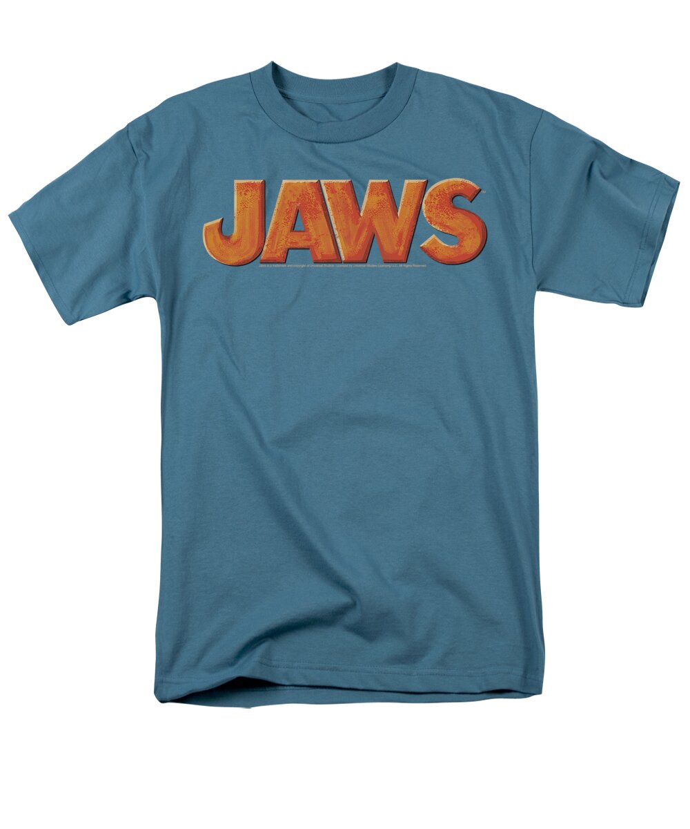 Jaws Men's T-Shirt (Regular Fit) featuring the digital art Jaws - Logo by Brand A