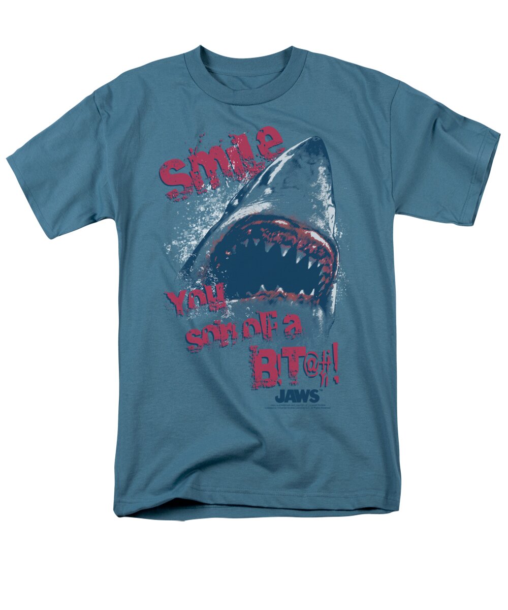 Jaws Men's T-Shirt (Regular Fit) featuring the digital art Jaws - Smile by Brand A