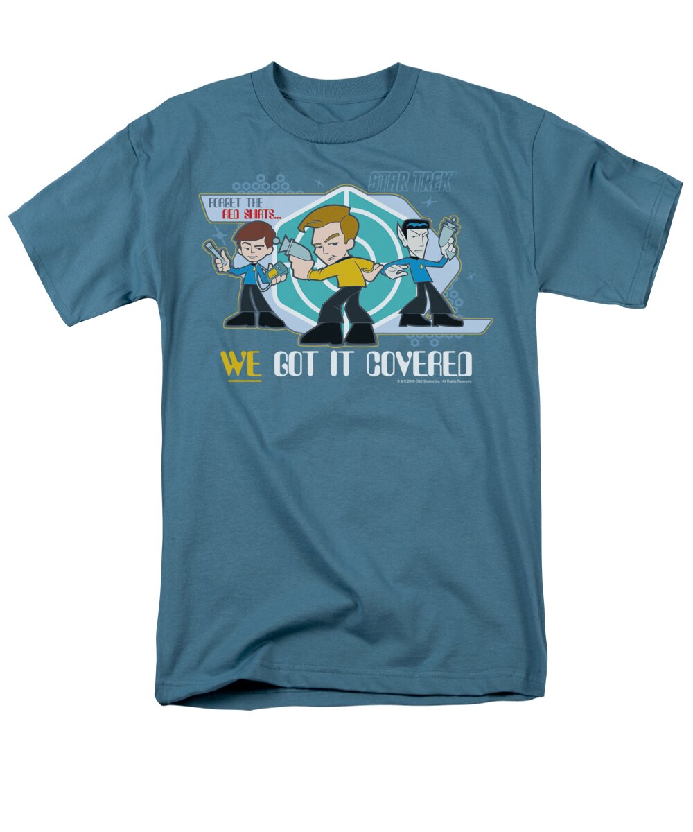 Star Trek Men's T-Shirt (Regular Fit) featuring the digital art Quogs - We Got It Covered by Brand A