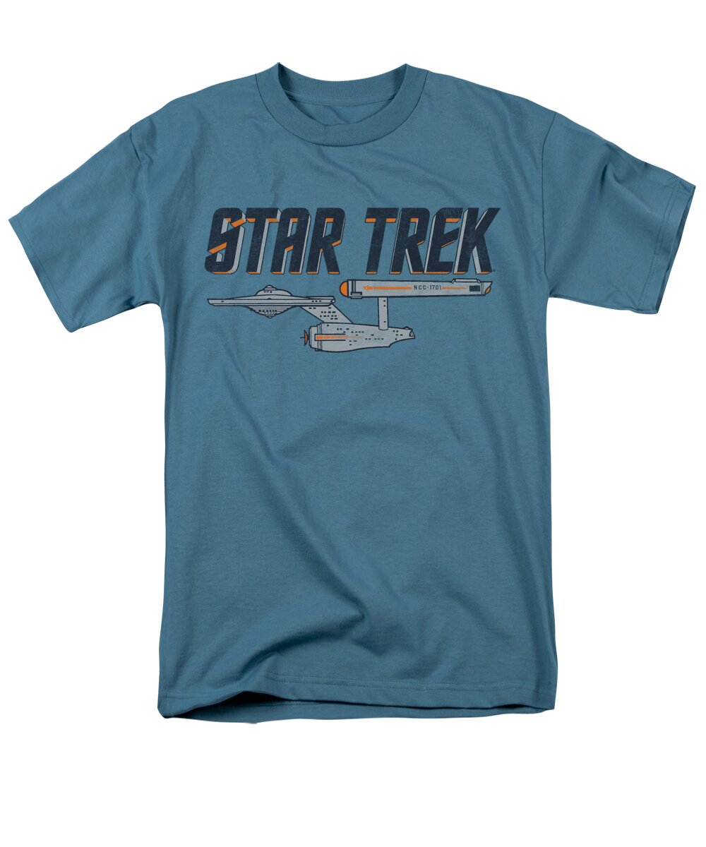 Star Trek Men's T-Shirt (Regular Fit) featuring the digital art Star Trek - Entreprise Logo by Brand A