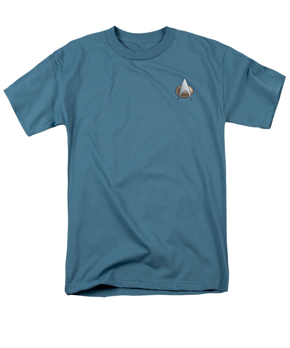 Star Trek Men's T-Shirt (Regular Fit) featuring the digital art Star Trek - Tng Science Emblem by Brand A