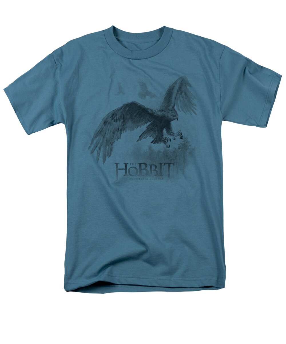 The Hobbit Men's T-Shirt (Regular Fit) featuring the digital art The Hobbit - Great Eagle Sketch by Brand A