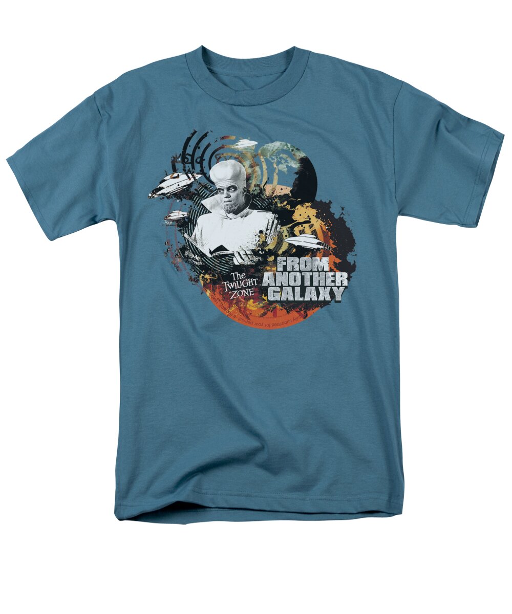 Twilight Zone Men's T-Shirt (Regular Fit) featuring the digital art Twilight Zone - From Another Galaxy by Brand A