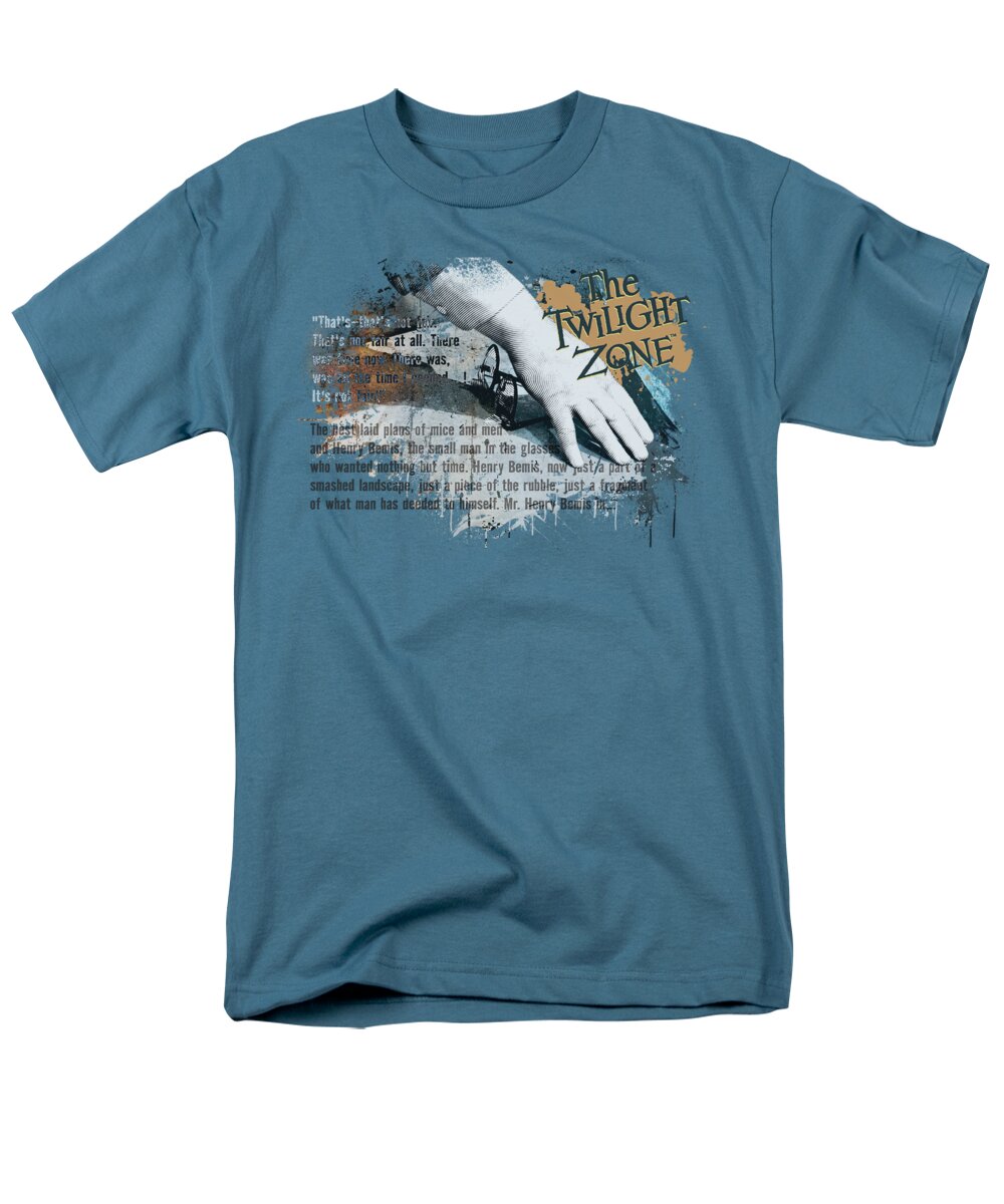 Twilight Zone Men's T-Shirt (Regular Fit) featuring the digital art Twilight Zone - Henry Bemis by Brand A