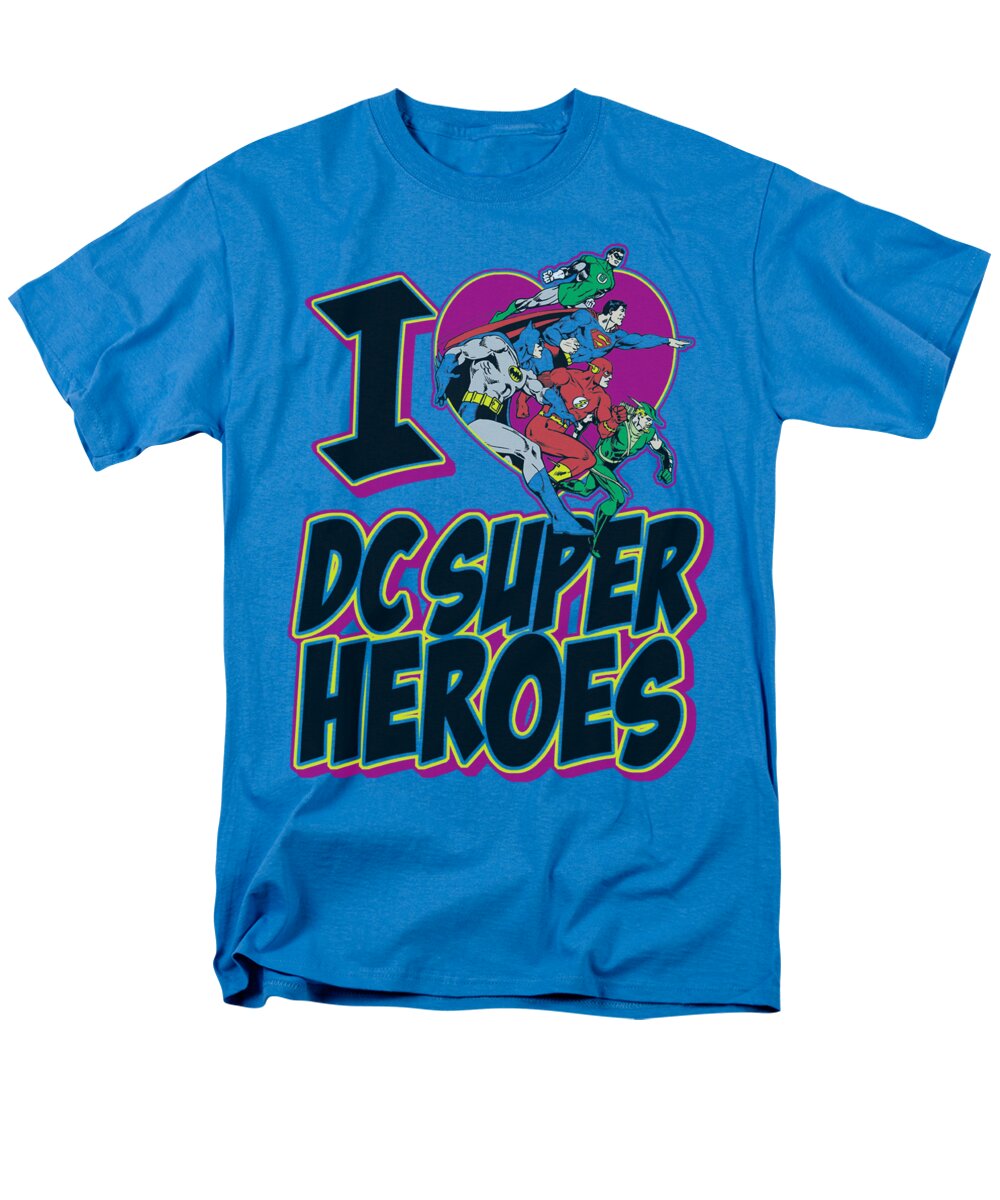 Dc Comics Men's T-Shirt (Regular Fit) featuring the digital art Dc - I Heart Dc by Brand A