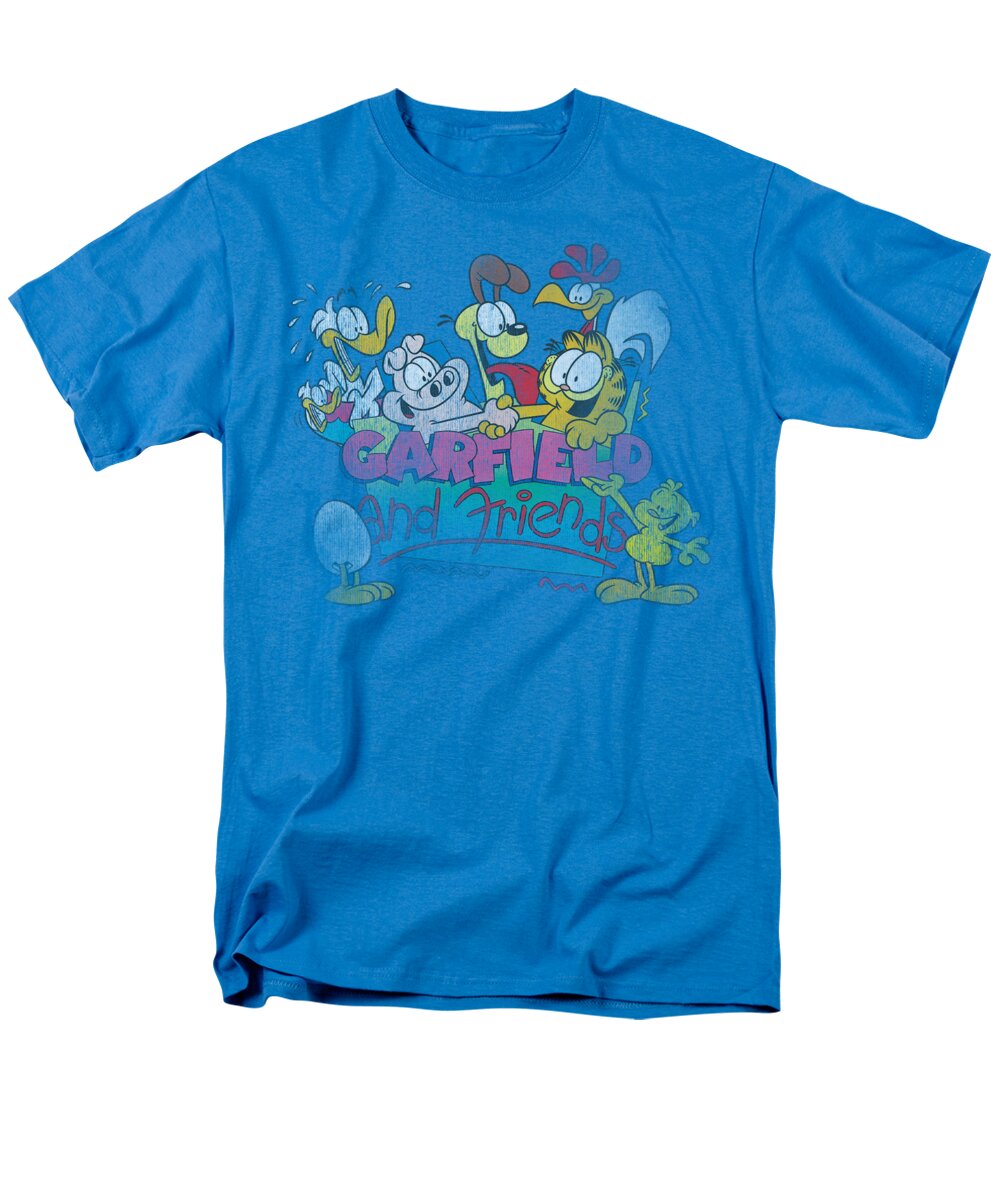 Garfield Men's T-Shirt (Regular Fit) featuring the digital art Garfield - Garfield And Friends by Brand A
