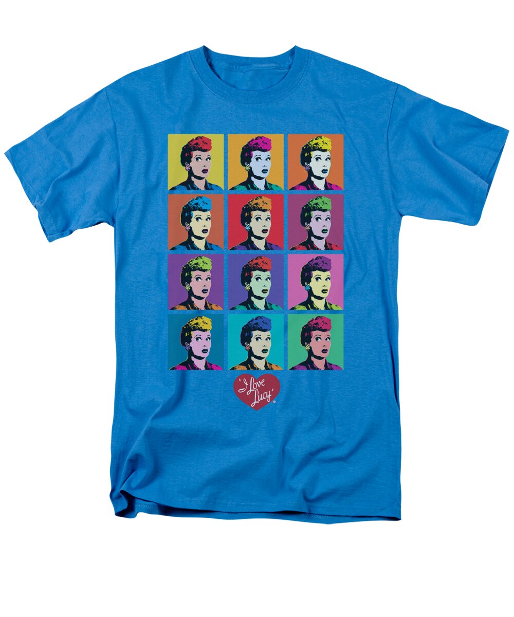 I Love Lucy Men's T-Shirt (Regular Fit) featuring the digital art Lucy - Worhol by Brand A