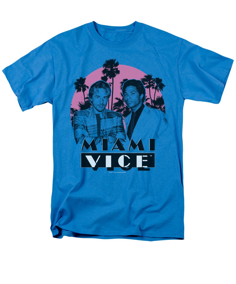 Miami Vice Men's T-Shirt (Regular Fit) featuring the digital art Miami Vice - Stupid by Brand A