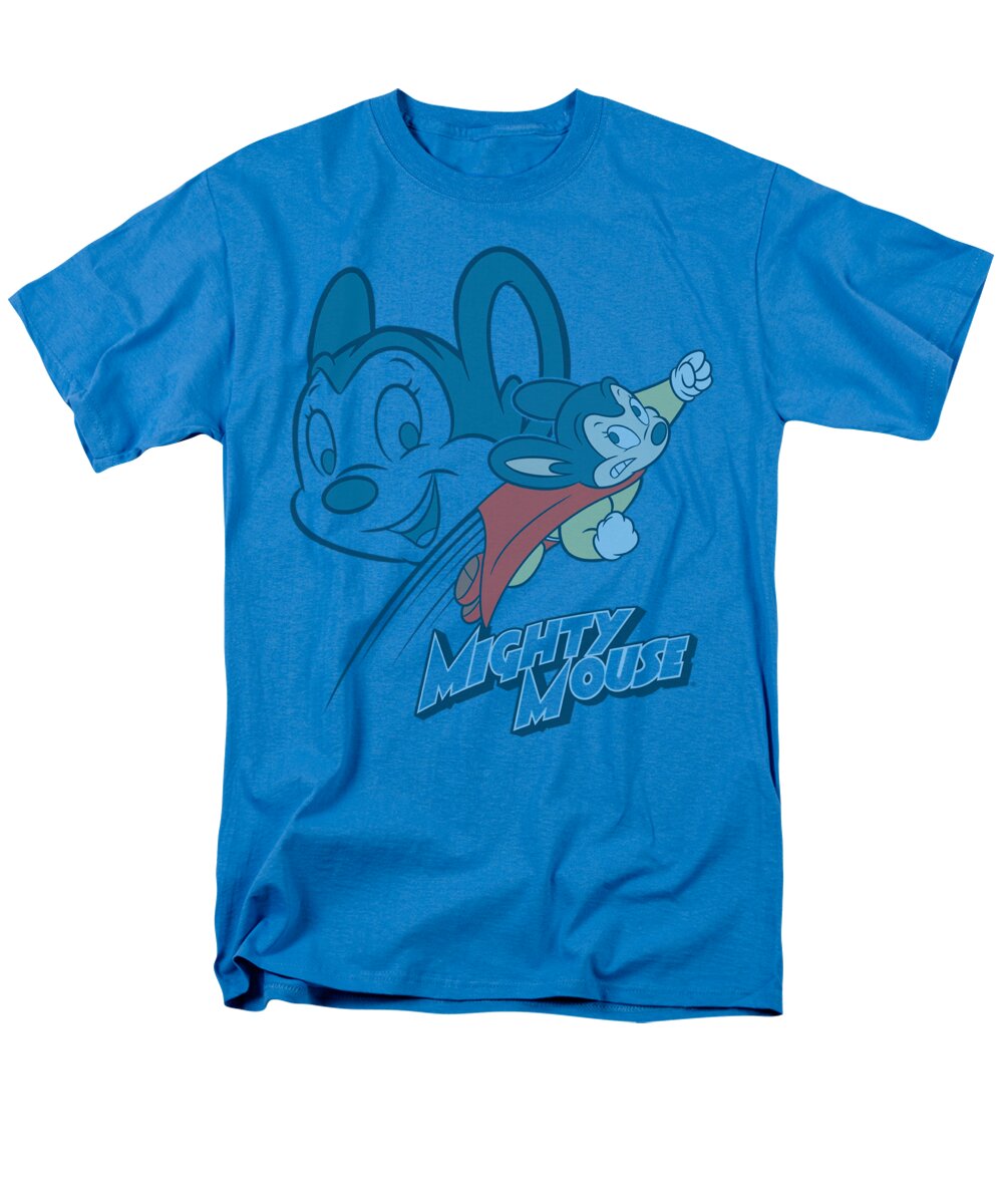 Mighty Mouse Men's T-Shirt (Regular Fit) featuring the digital art Mighty Mouse - Double Mouse by Brand A