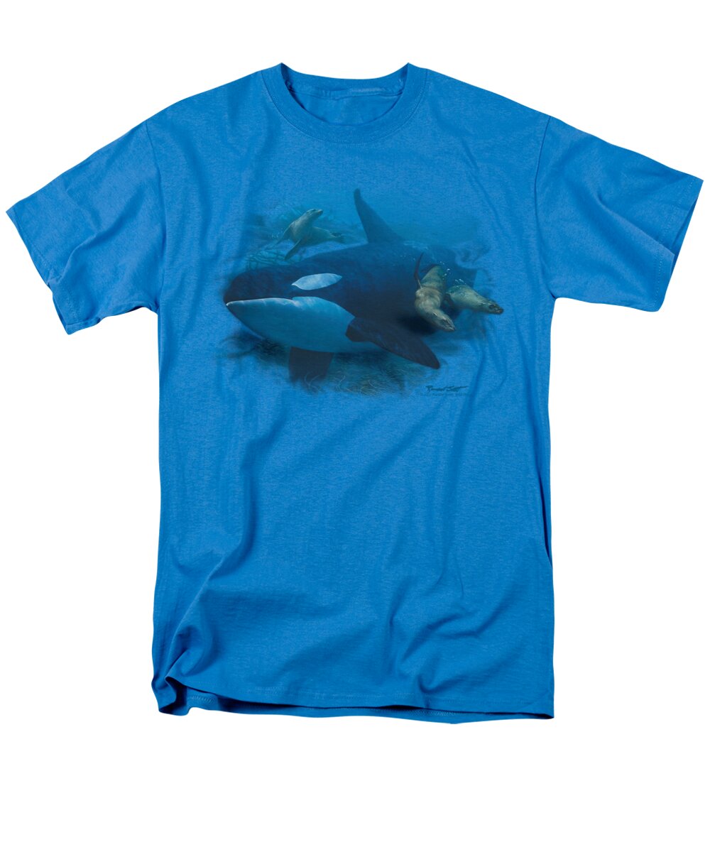 Wildlife Men's T-Shirt (Regular Fit) featuring the digital art Wildlife - Orchestrated Maneuver by Brand A