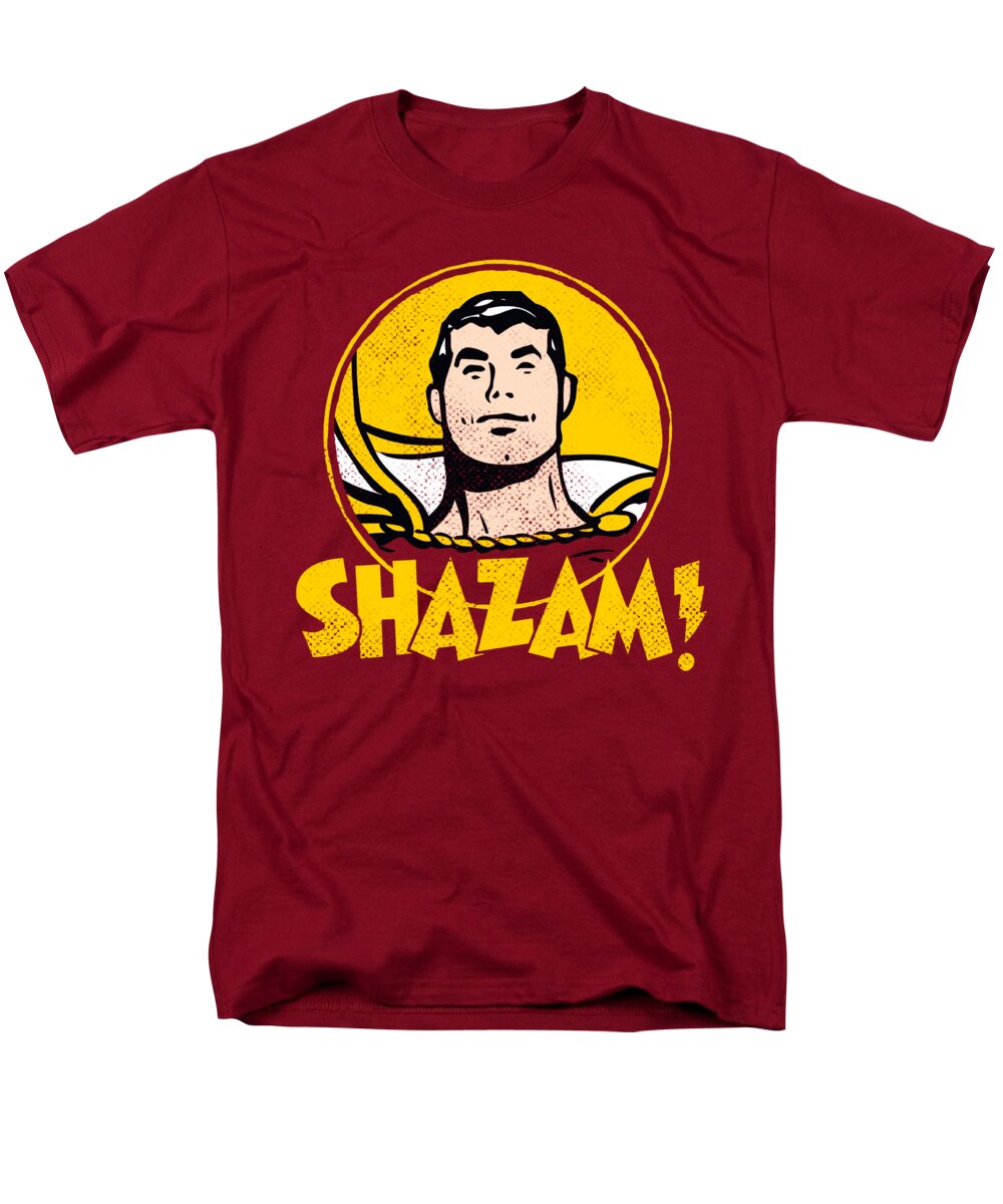  Men's T-Shirt (Regular Fit) featuring the digital art Dc - Shazam Circle by Brand A