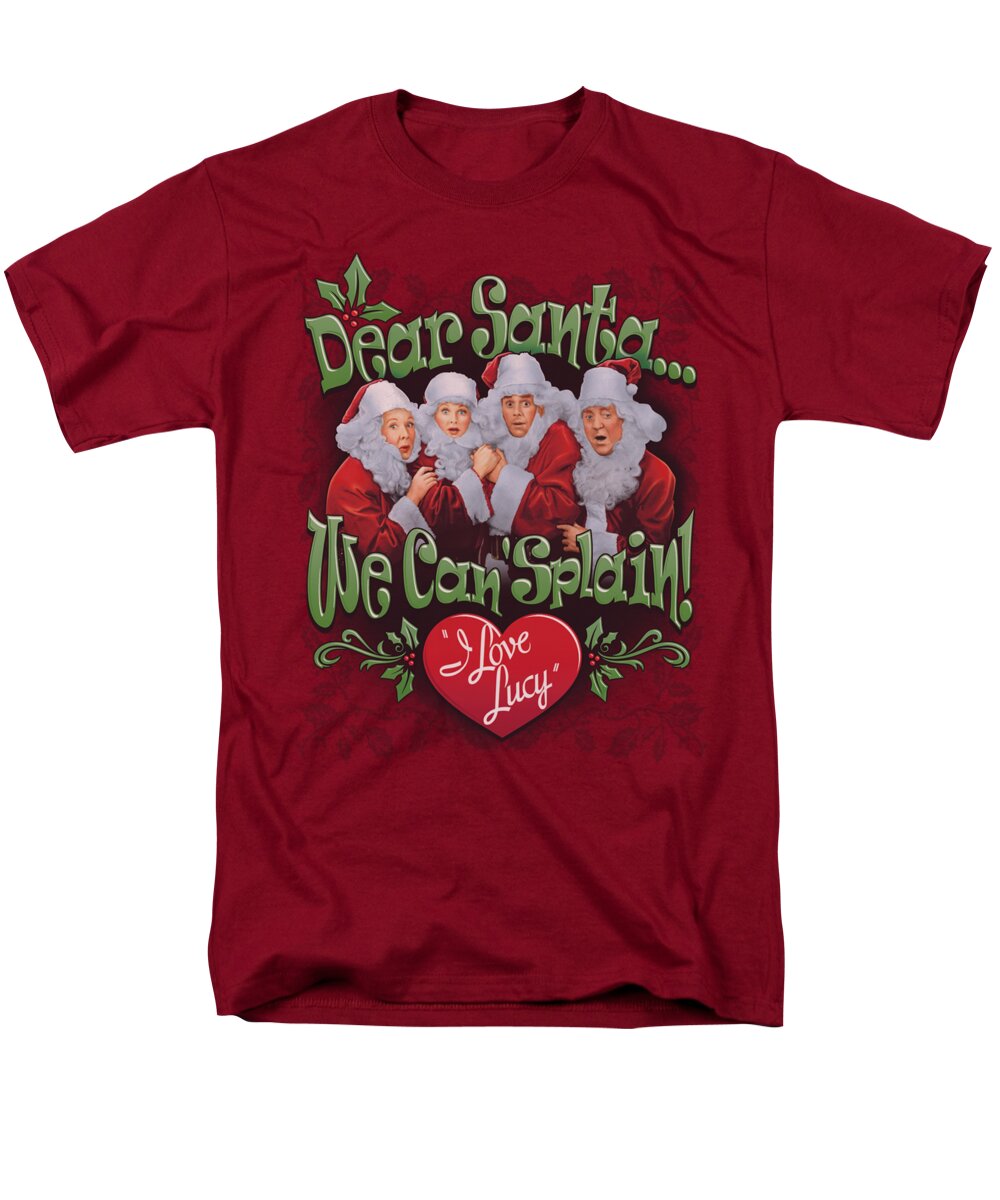 I Love Lucy Men's T-Shirt (Regular Fit) featuring the digital art Lucy - Dear Santa by Brand A