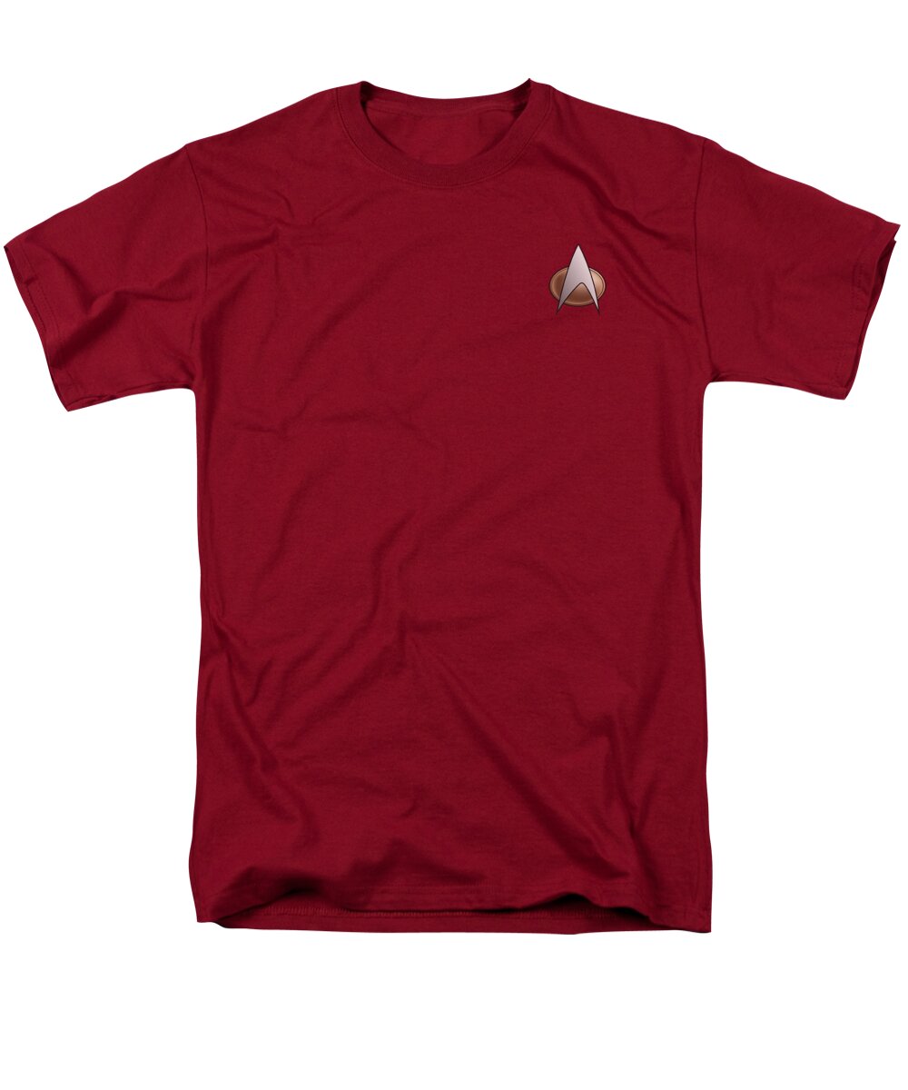 Star Trek Men's T-Shirt (Regular Fit) featuring the digital art Star Trek - Tng Command Emblem by Brand A