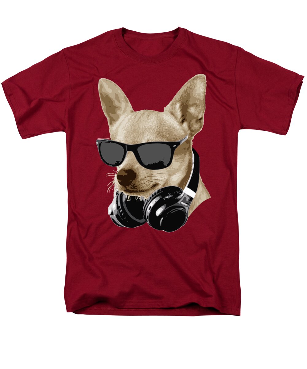 Dog Men's T-Shirt (Regular Fit) featuring the digital art Coll Chihuahua by Filip Schpindel