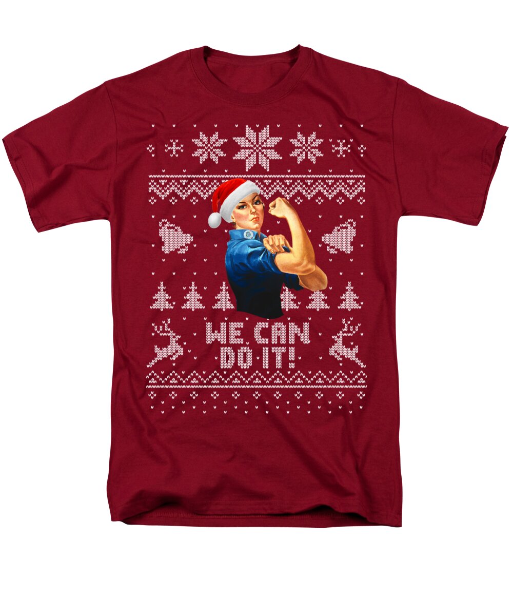 Rosie Men's T-Shirt (Regular Fit) featuring the digital art We Can Do It by Megan Miller