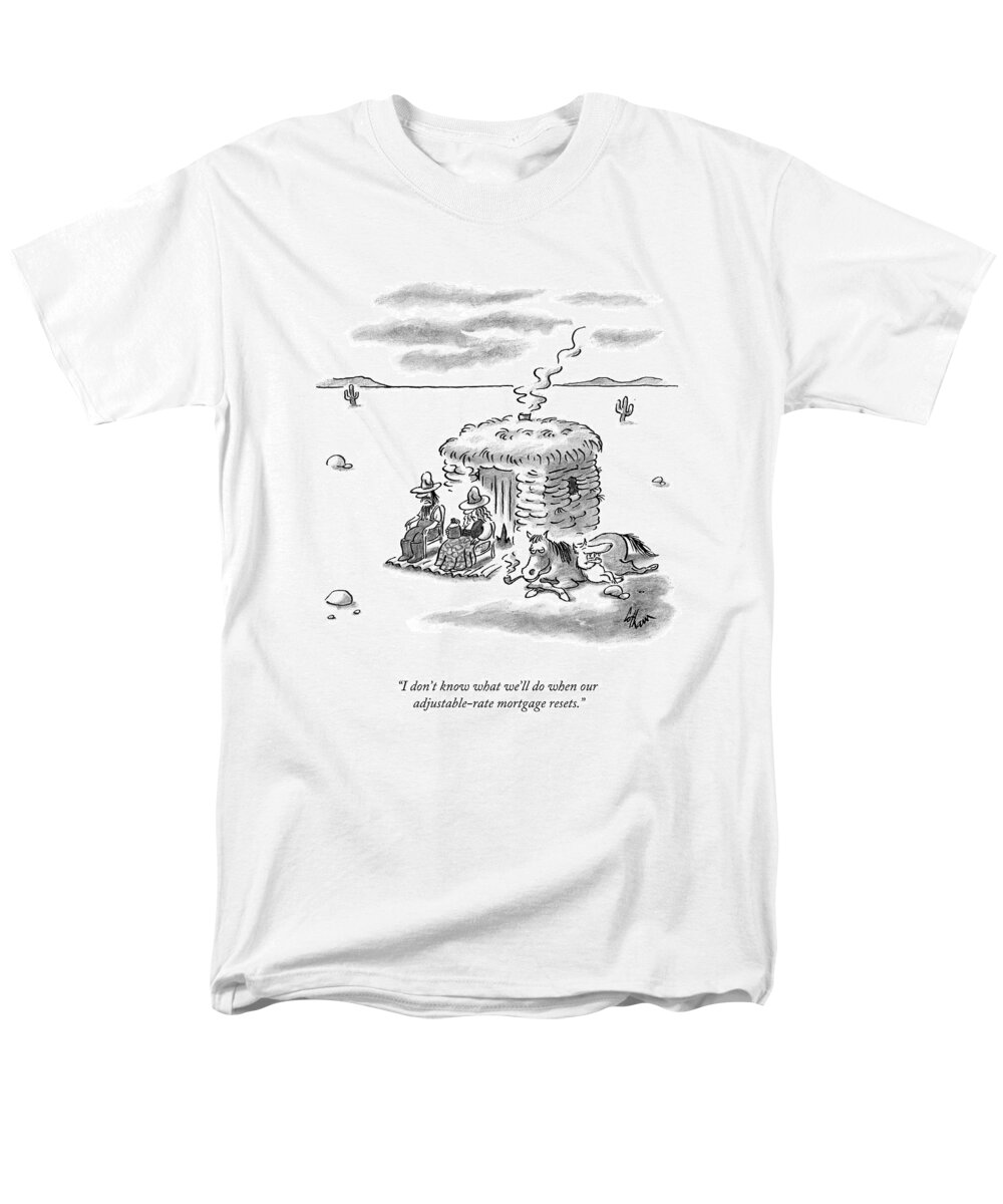 Desert Men's T-Shirt (Regular Fit) featuring the drawing I Don't Know What We'll Do When by Frank Cotham