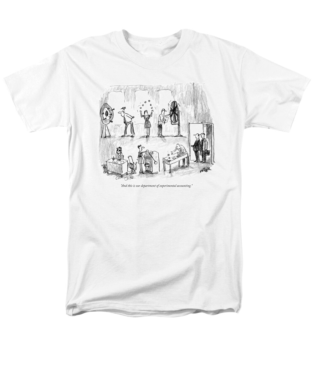 Business Management Games

(executive Giving Tour Men's T-Shirt (Regular Fit) featuring the drawing And This Is Our Department Of Experimental by Robert Weber