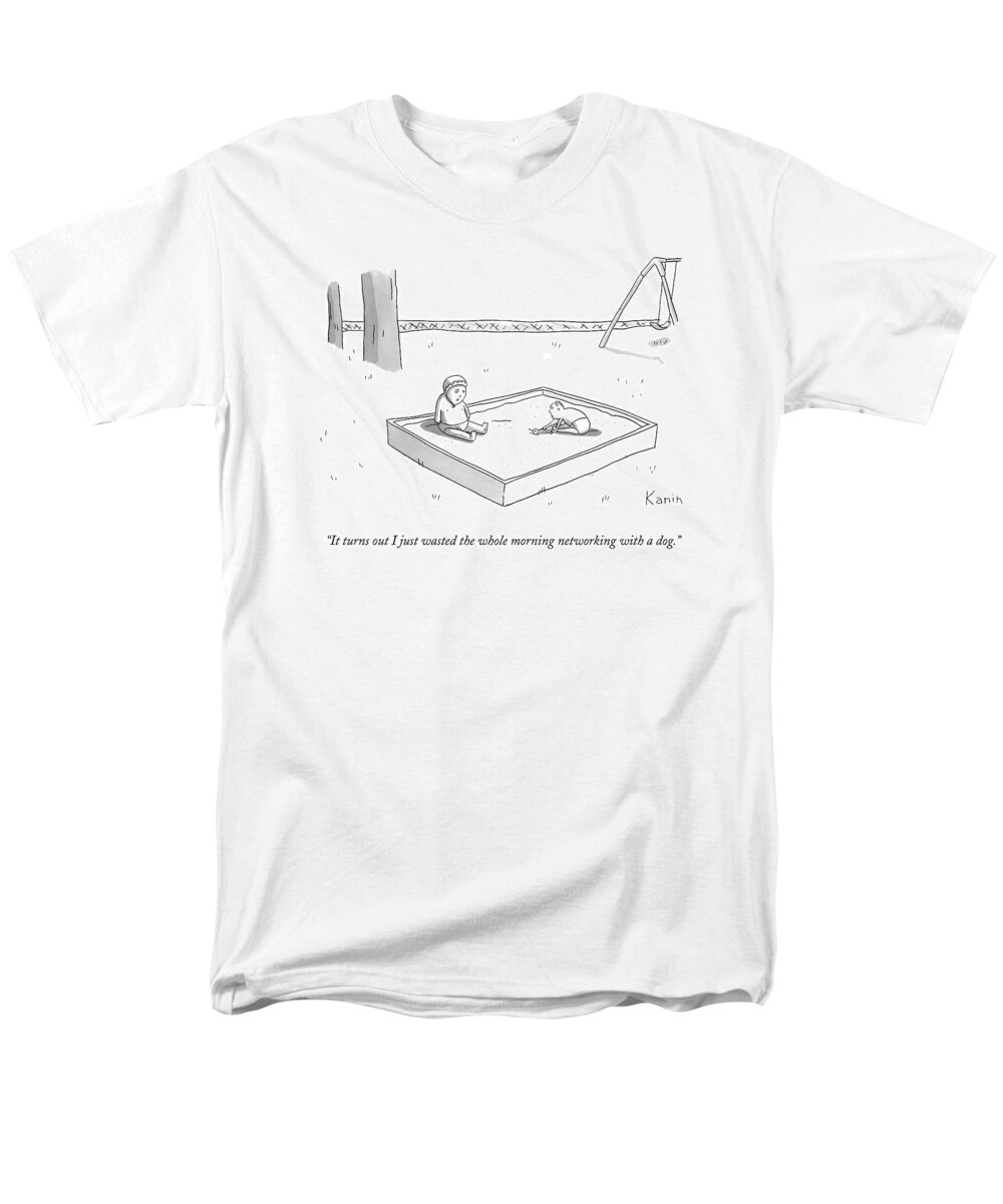 Networking Men's T-Shirt (Regular Fit) featuring the drawing It Turns Out I Just Wasted The Whole Morning by Zachary Kanin
