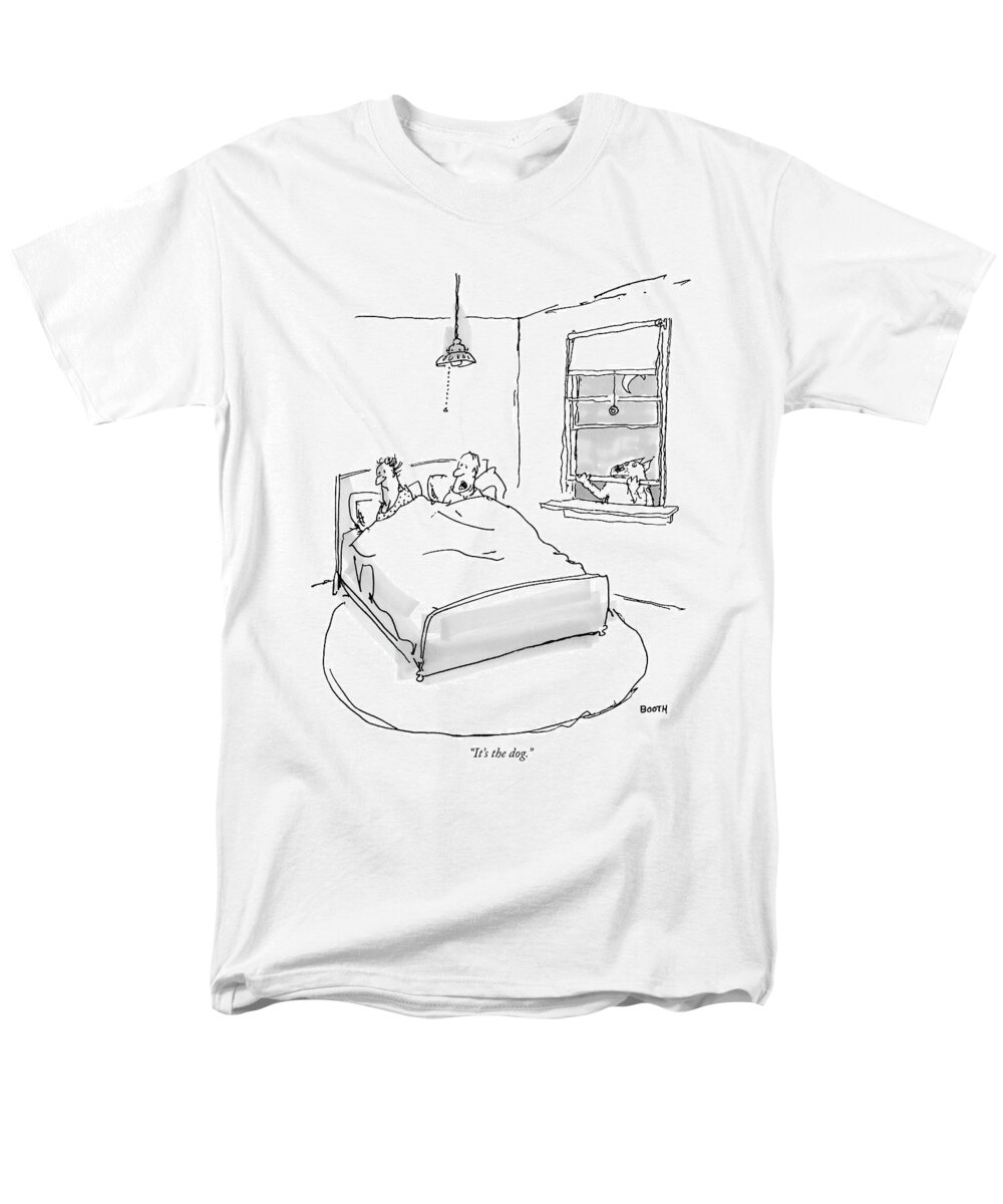 121408 Gbo George Booth Men's T-Shirt (Regular Fit) featuring the drawing It's The Dog by George Booth