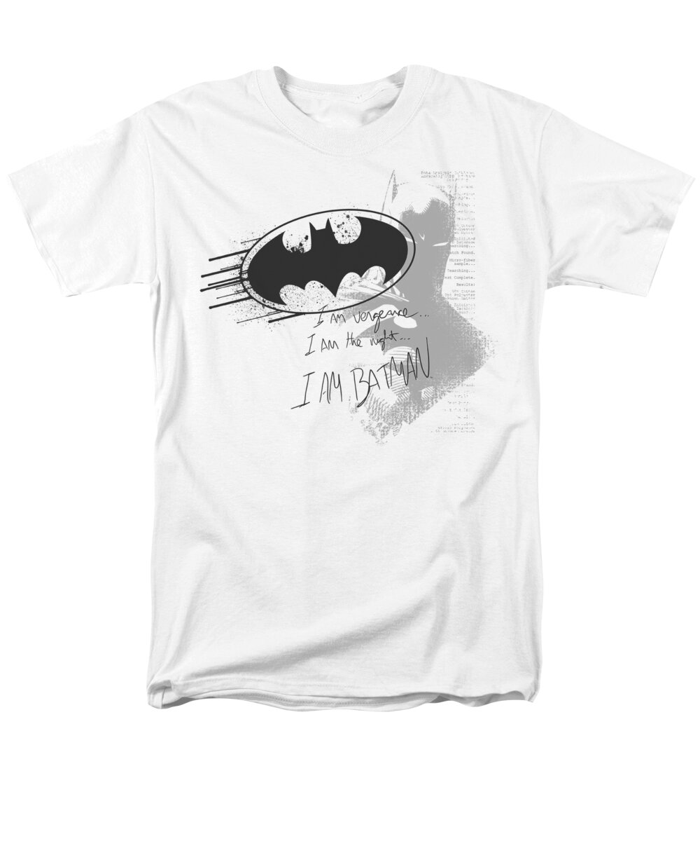 Batman Men's T-Shirt (Regular Fit) featuring the digital art Batman - I Am Vengeance by Brand A