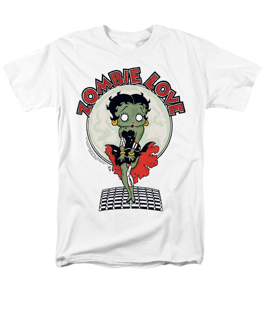  Men's T-Shirt (Regular Fit) featuring the digital art Betty Boop - Breezy Zombie Love by Brand A