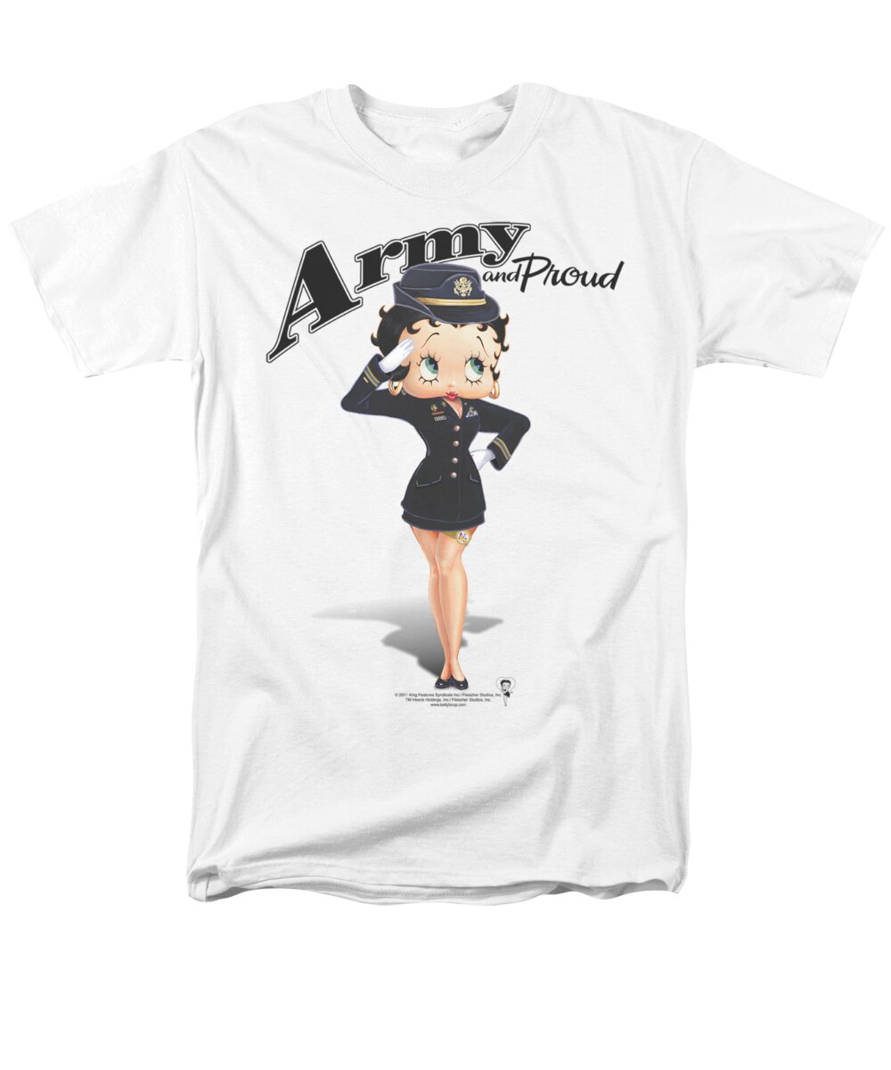 Betty Boop Men's T-Shirt (Regular Fit) featuring the digital art Boop - Army Boop by Brand A