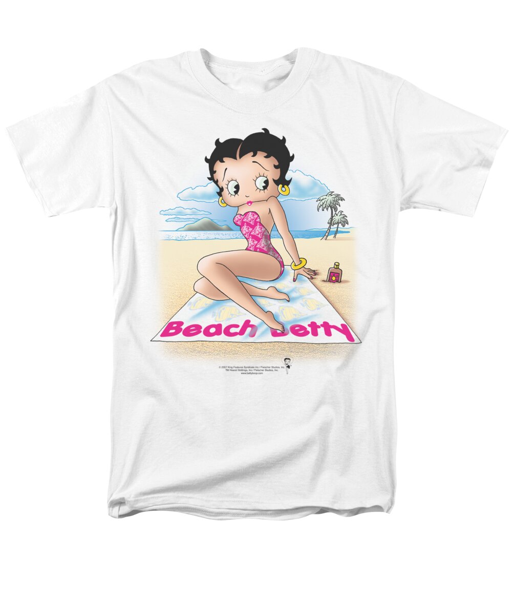 Betty Boop Men's T-Shirt (Regular Fit) featuring the digital art Boop - Beach Betty by Brand A
