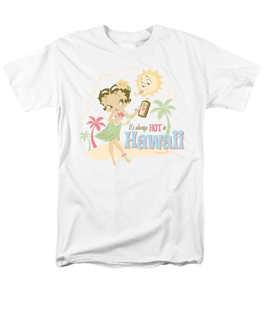 Betty Boop Men's T-Shirt (Regular Fit) featuring the digital art Boop - Hot In Hawaii by Brand A