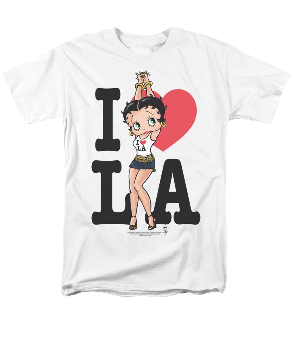 Betty Boop Men's T-Shirt (Regular Fit) featuring the digital art Boop - I Heart La by Brand A