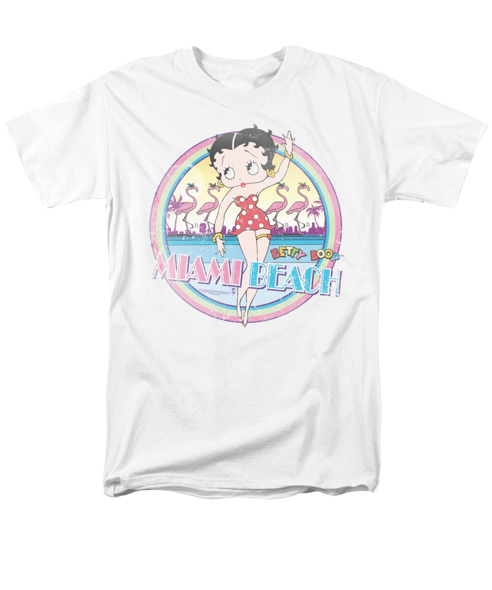 Betty Boop Men's T-Shirt (Regular Fit) featuring the digital art Boop - Miami Beach by Brand A
