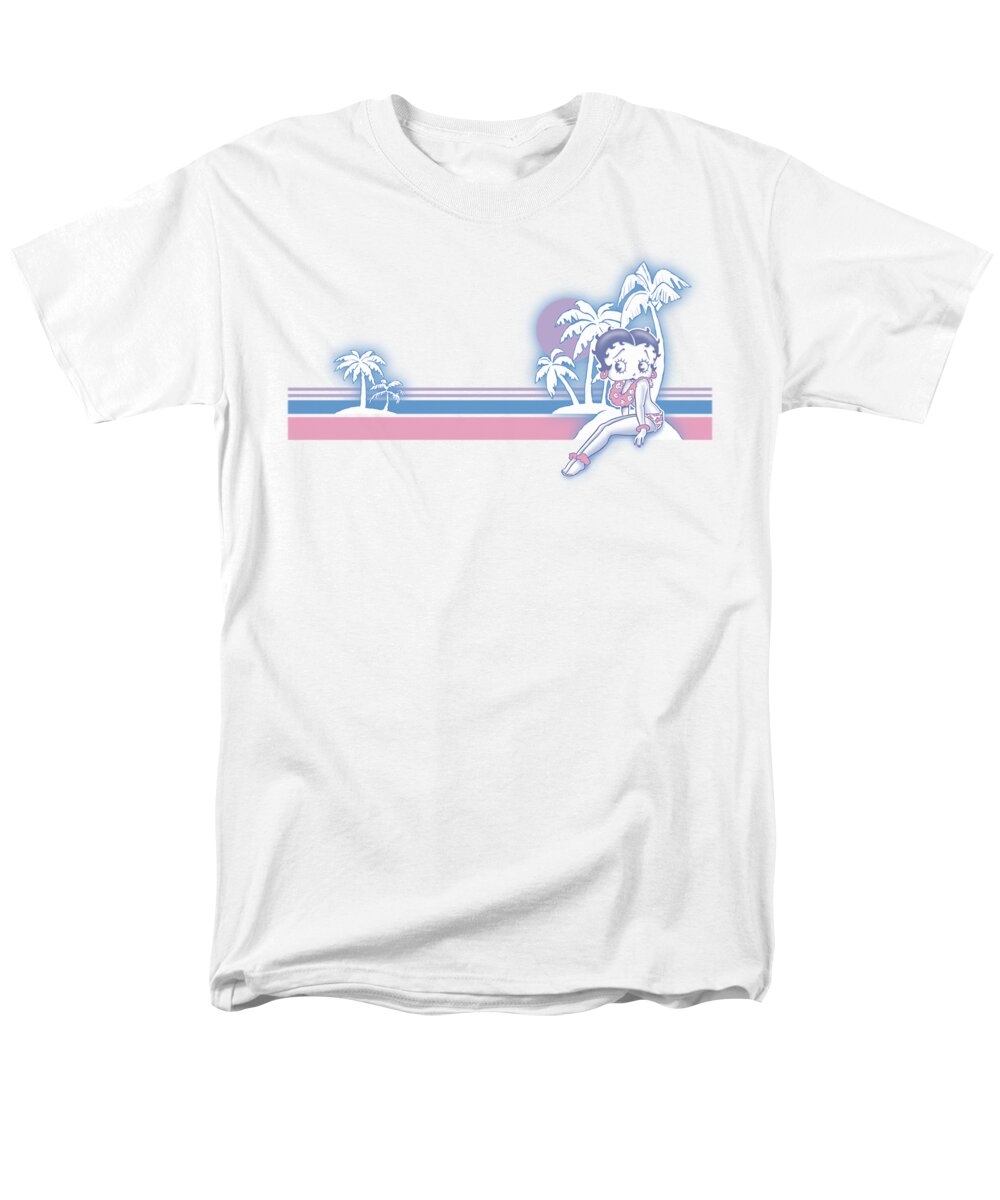 Betty Boop Men's T-Shirt (Regular Fit) featuring the digital art Boop - Reto Surf Band by Brand A