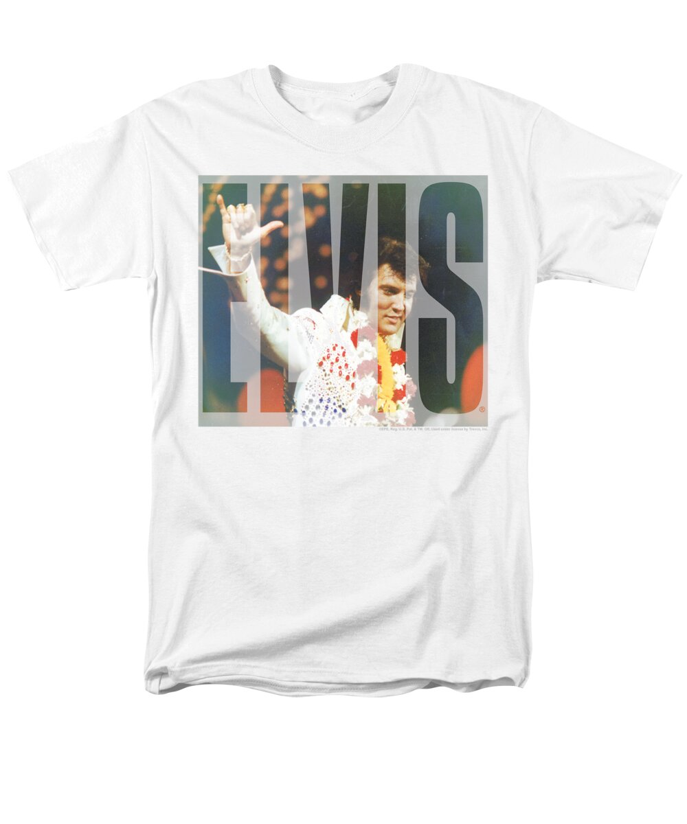  Men's T-Shirt (Regular Fit) featuring the digital art Elvis - Aloha Knockout by Brand A