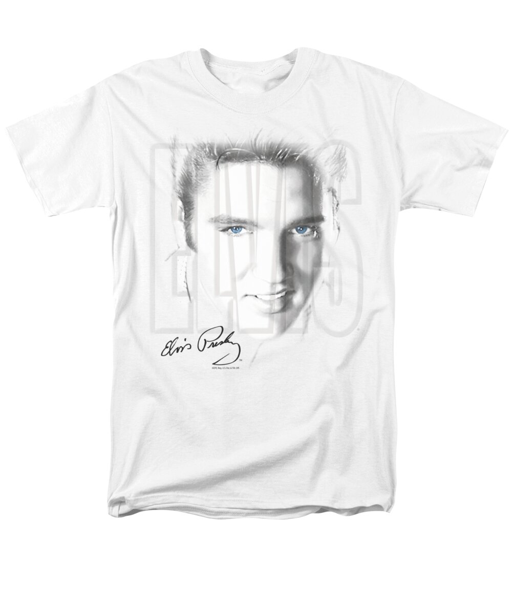 Elvis Men's T-Shirt (Regular Fit) featuring the digital art Elvis - Blue Eyes by Brand A
