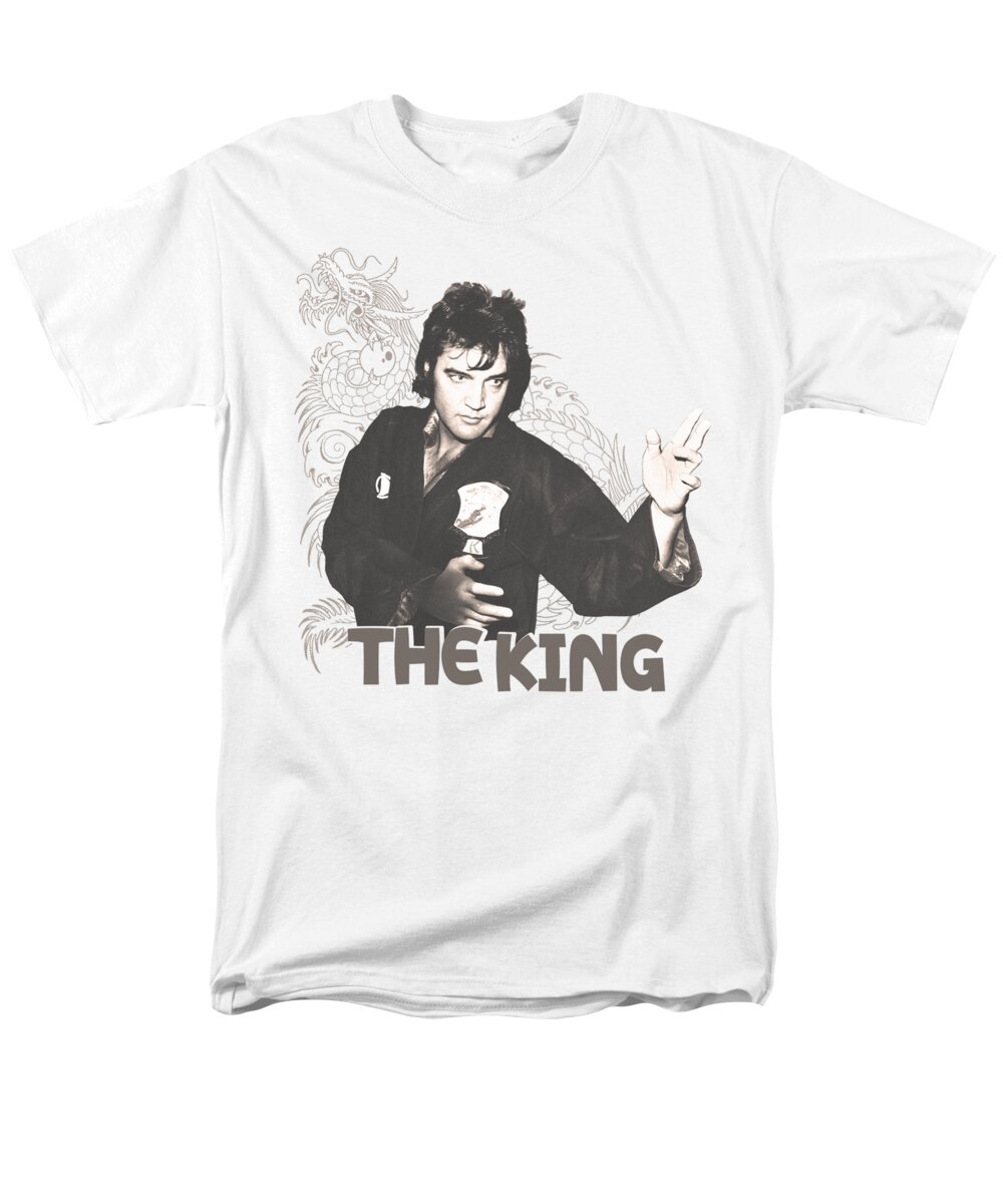  Men's T-Shirt (Regular Fit) featuring the digital art Elvis - Fighting King by Brand A