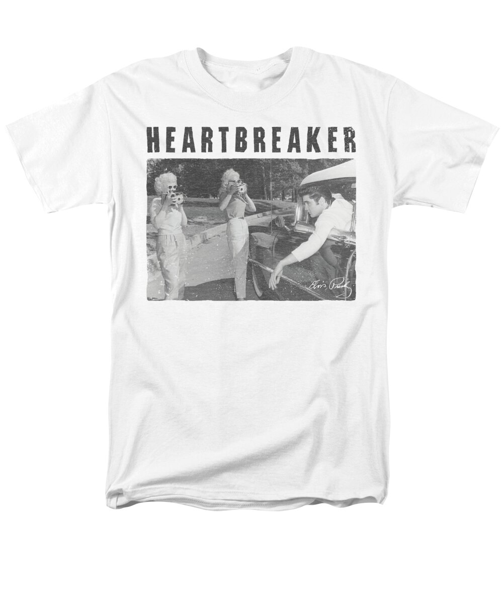  Men's T-Shirt (Regular Fit) featuring the digital art Elvis - Heartbreaker by Brand A