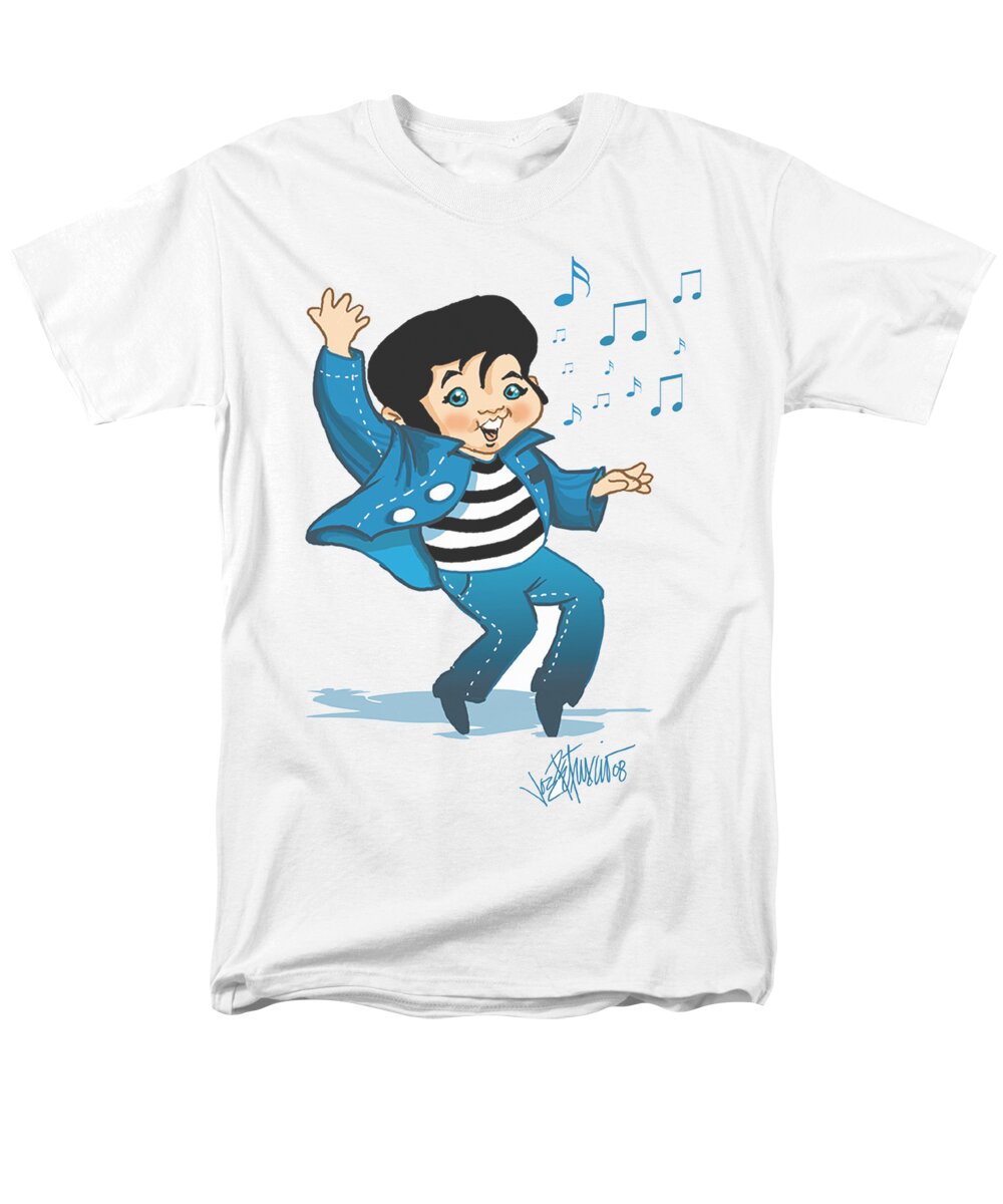  Men's T-Shirt (Regular Fit) featuring the digital art Elvis - Lil Jailbird by Brand A