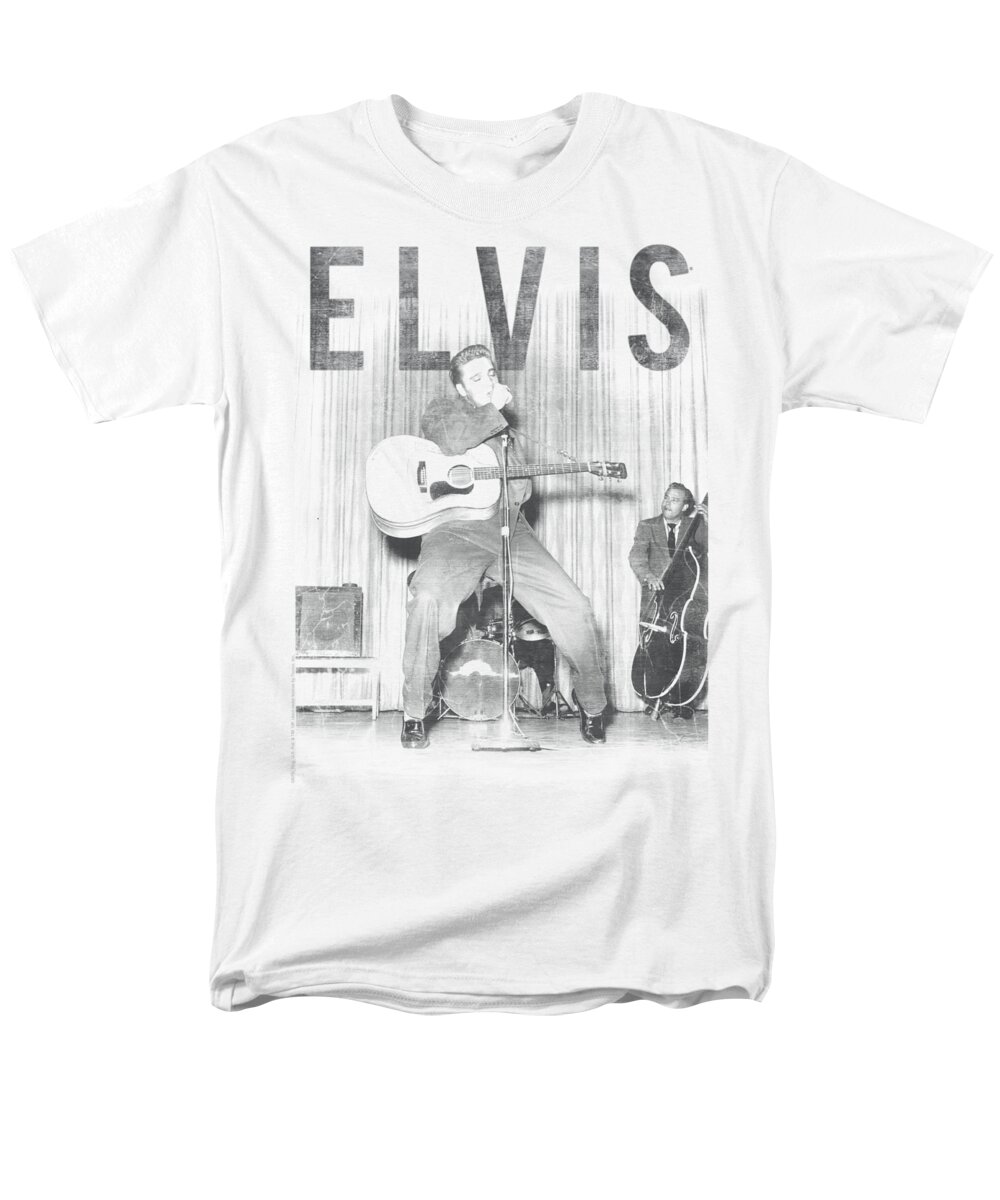 Elvis Men's T-Shirt (Regular Fit) featuring the digital art Elvis - With The Band by Brand A