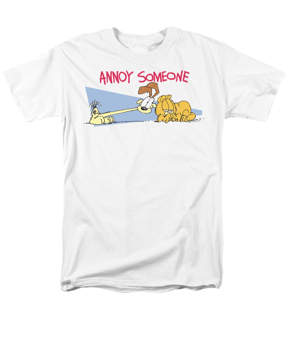 Garfield Men's T-Shirt (Regular Fit) featuring the digital art Garfield - Annoy Someone by Brand A