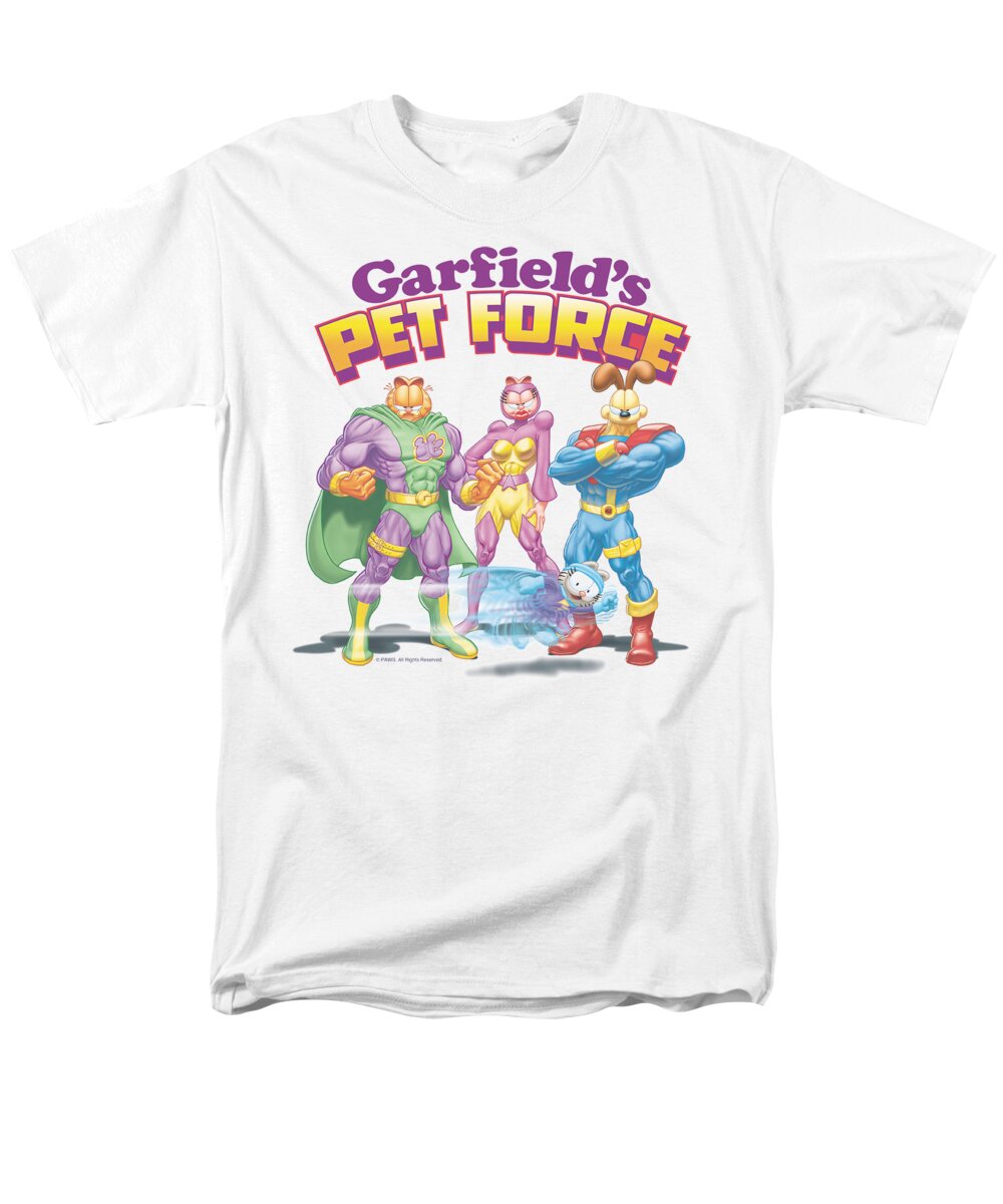 Garfield Men's T-Shirt (Regular Fit) featuring the digital art Garfield - Heroes Await by Brand A