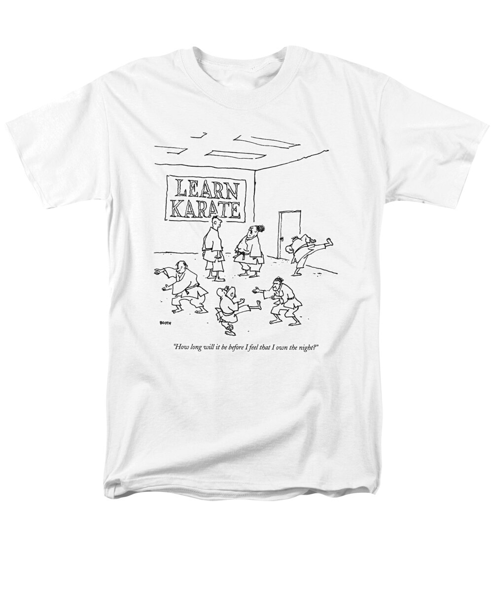 
(woman To Karate Teacher)
Women Men's T-Shirt (Regular Fit) featuring the drawing How Long Will It Be Before I Feel That I Own by George Booth