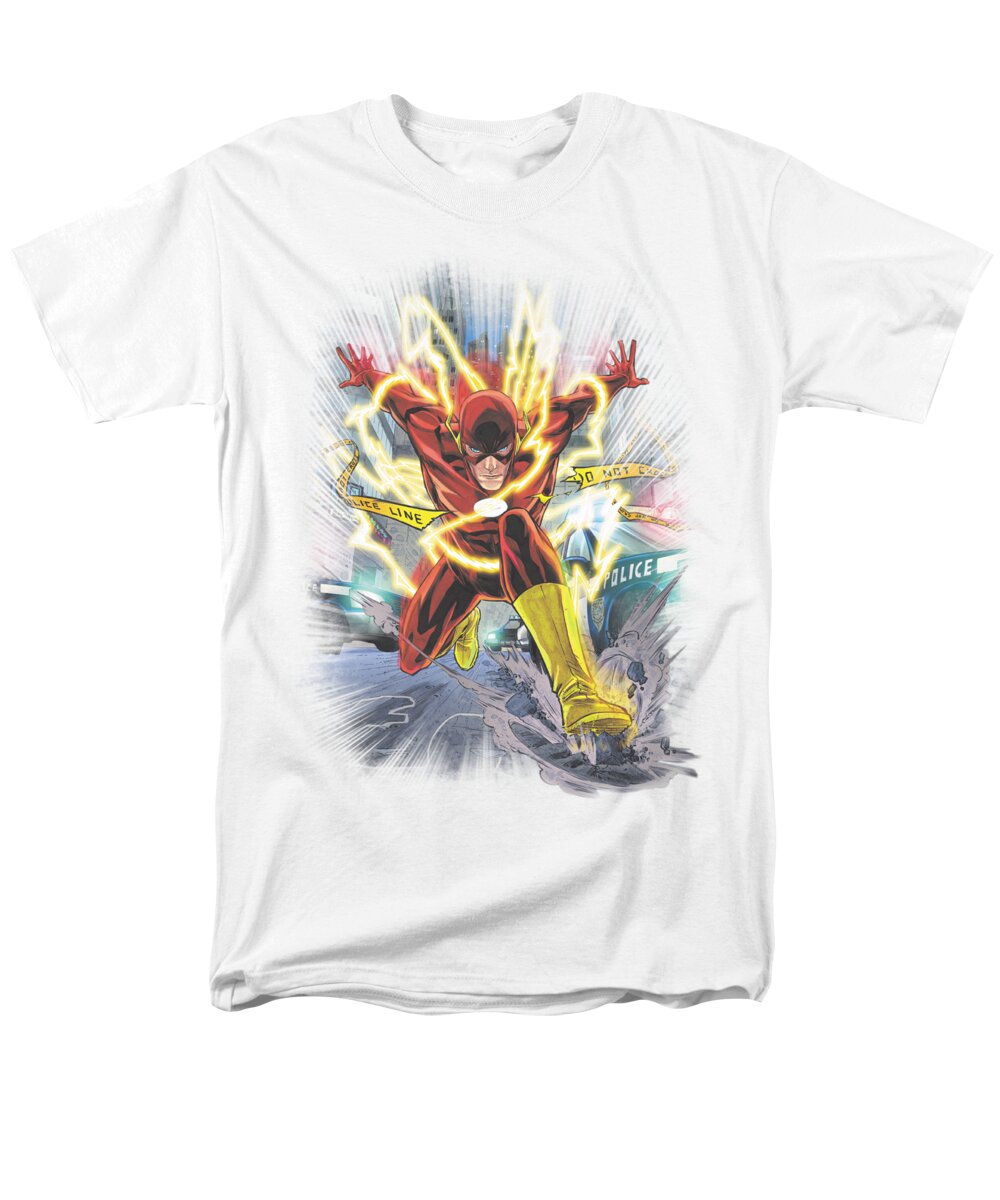 Justice League Of America Men's T-Shirt (Regular Fit) featuring the digital art Jla - Brightest Day Flash by Brand A