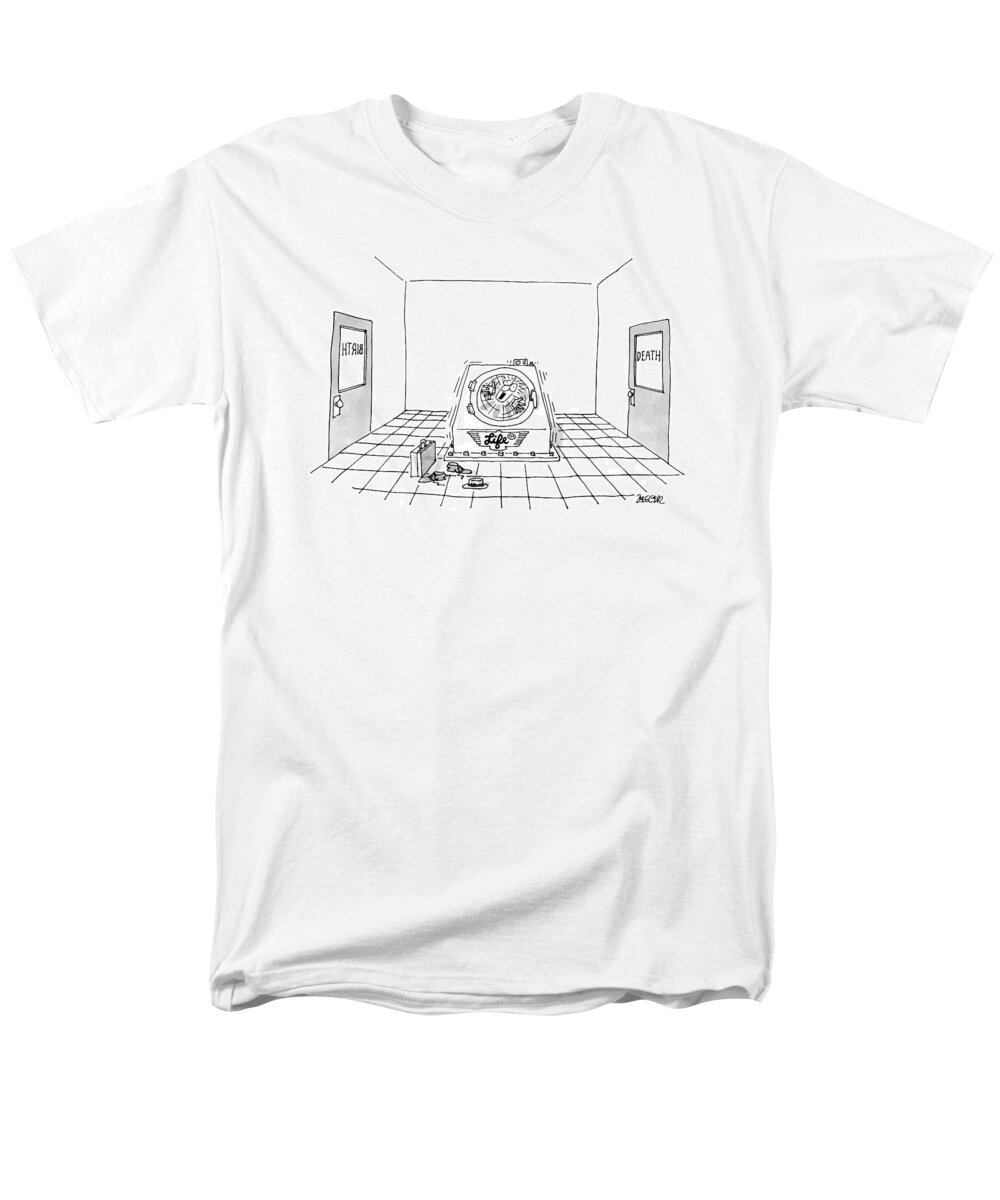 Birth Men's T-Shirt (Regular Fit) featuring the drawing 'life Cycle' by Jack Ziegler